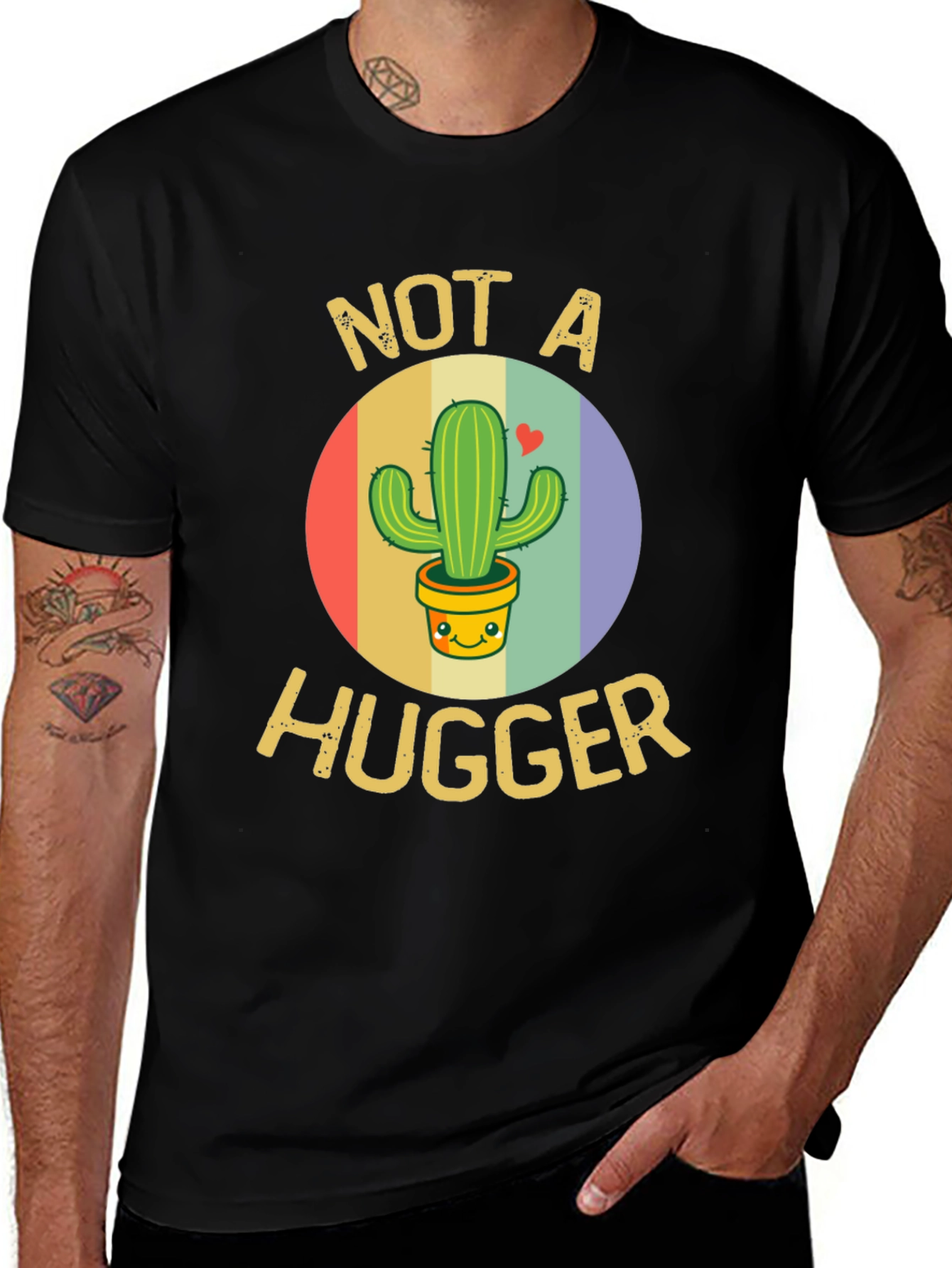 Variant 6 of Not A Hugger Cactus Graphic Tee - Unisex Soft Cotton Shirt