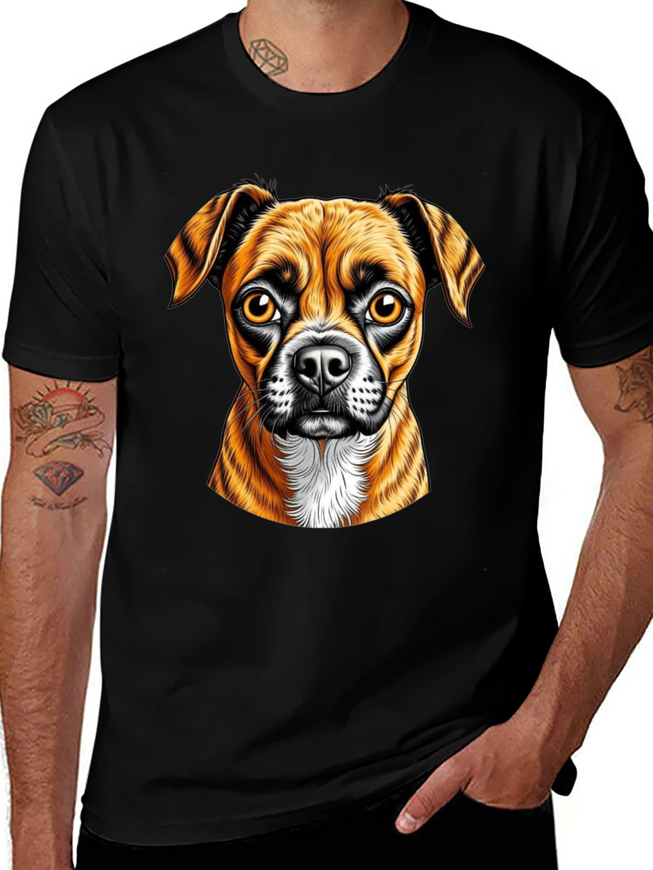 Variant 24 of Dog Face Graphic T-Shirt - Cool Pet Lover Tee