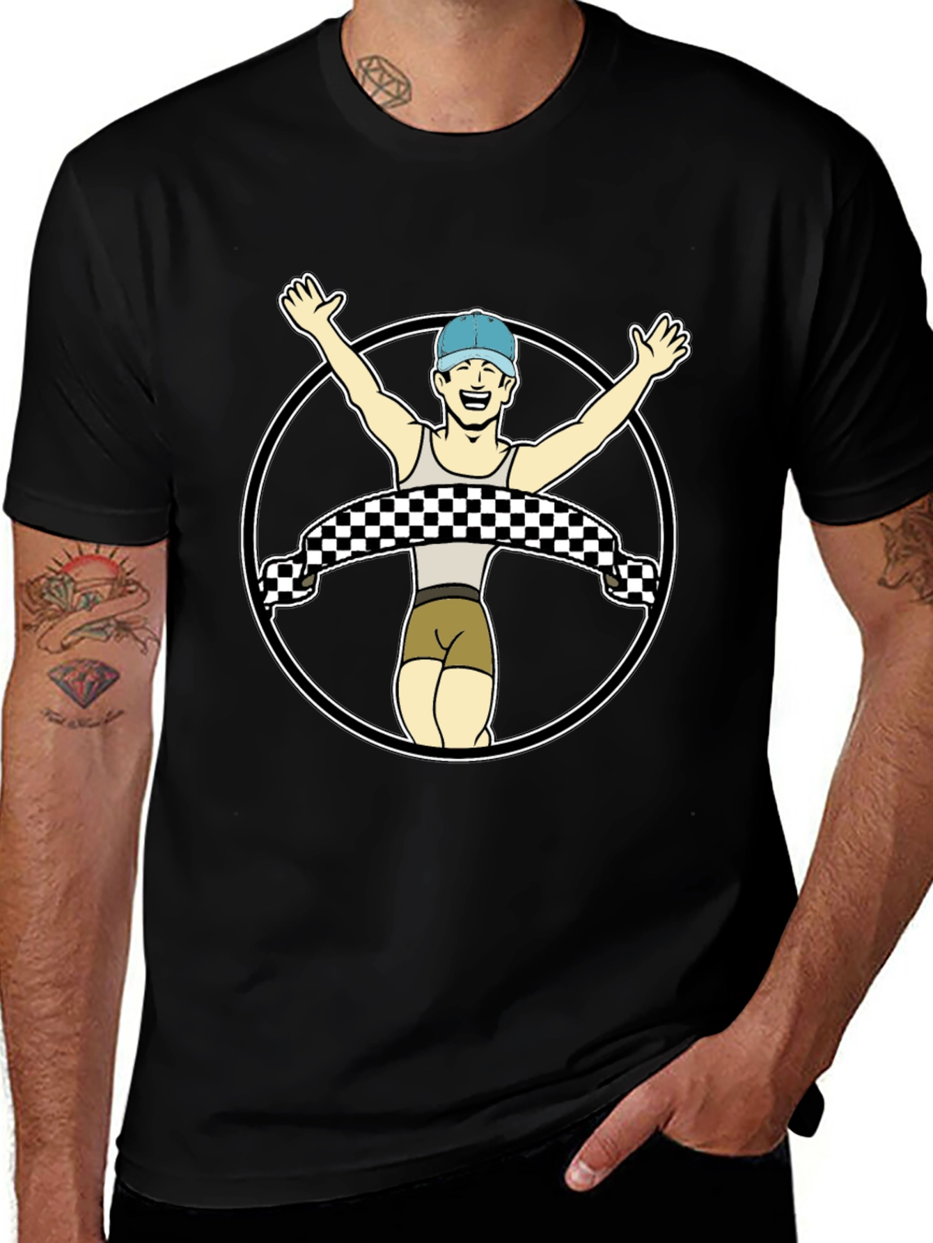 Variant 22 of Funny Runner Winning Circle T-Shirt