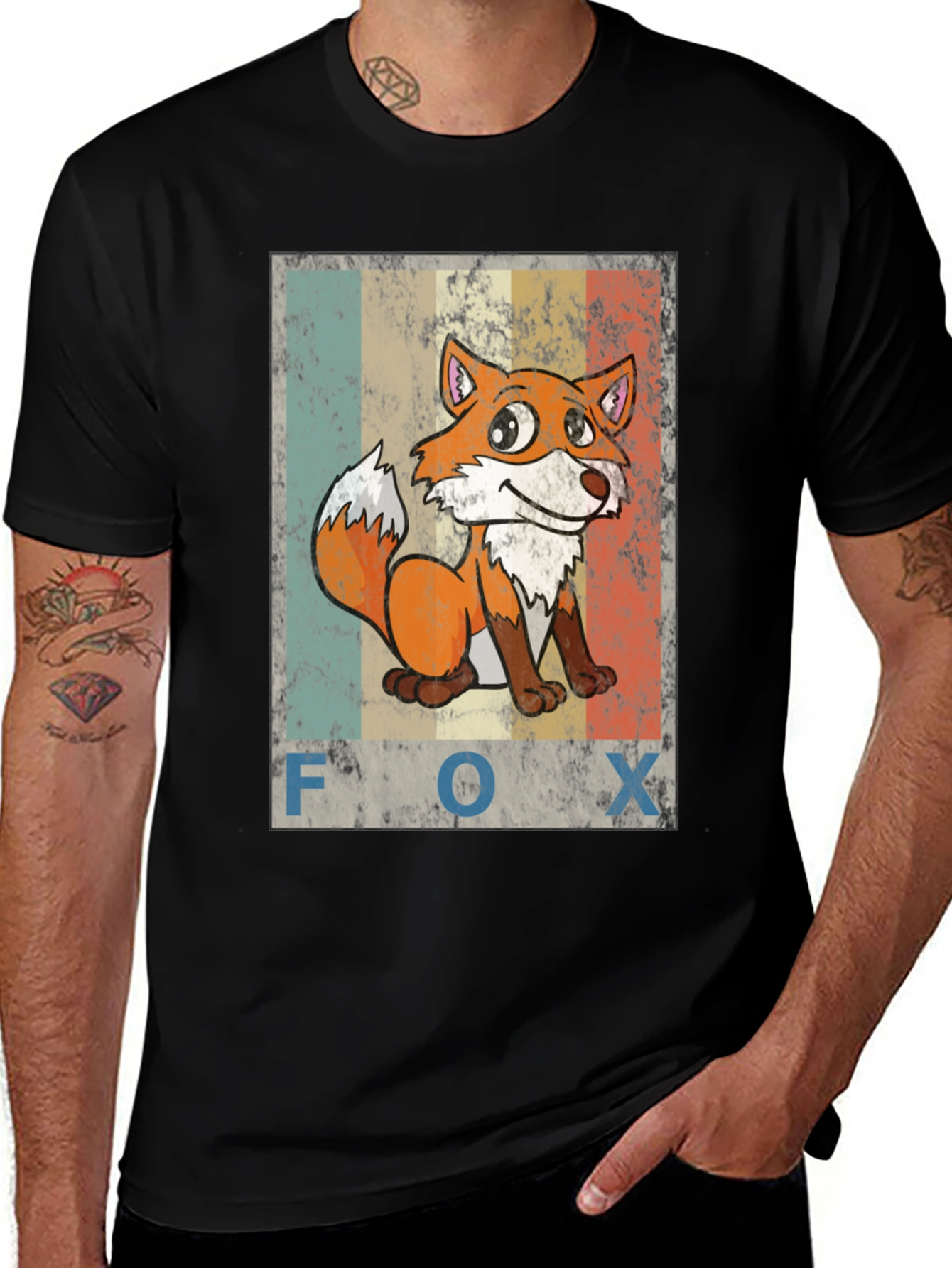 Variant 29 of Fox Graphic Tee - Retro Style