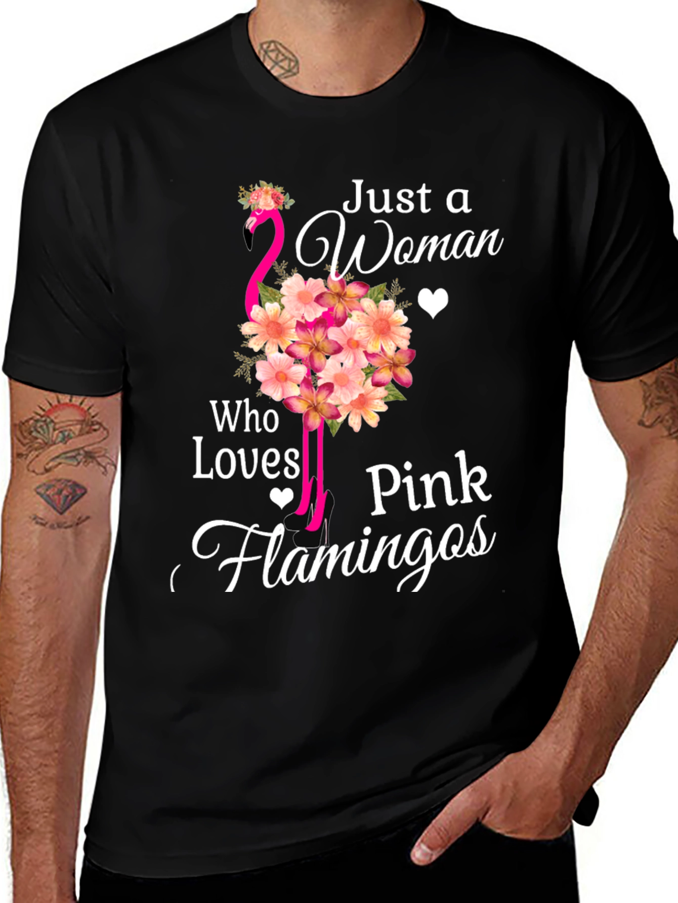 Variant 30 of Pink Flamingo Lover Tee - Women's Graphic T-Shirt