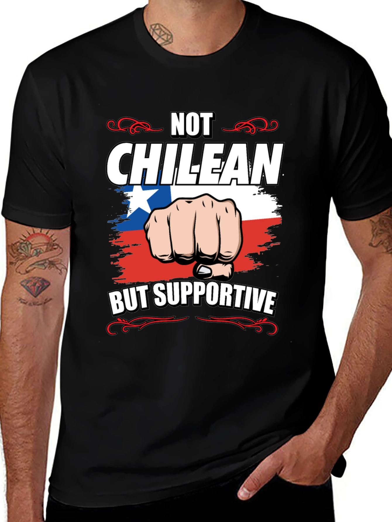 Variant 24 of Not Chilean But Supportive T-Shirt