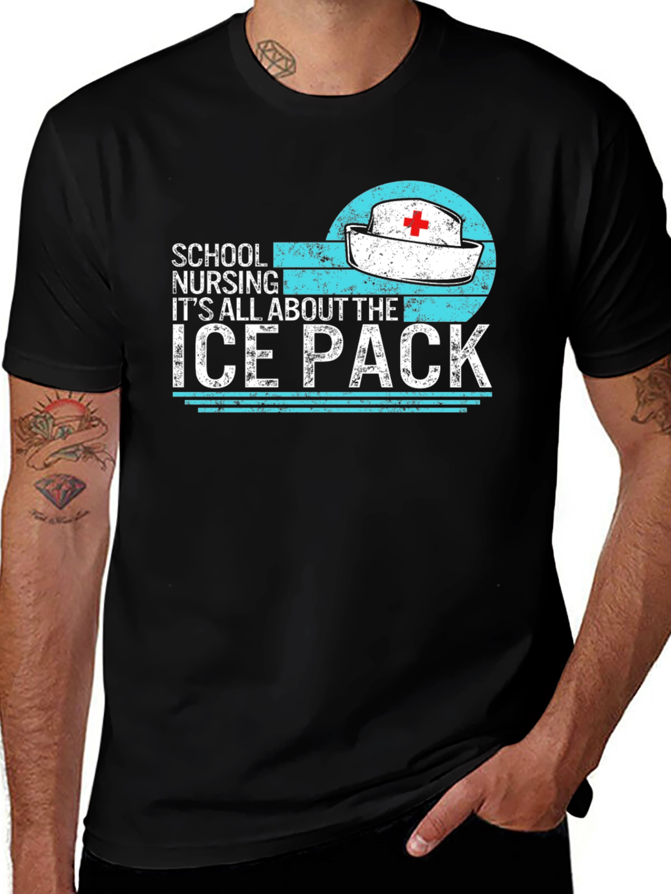Variant 25 of School Nurse Ice Pack T-Shirt