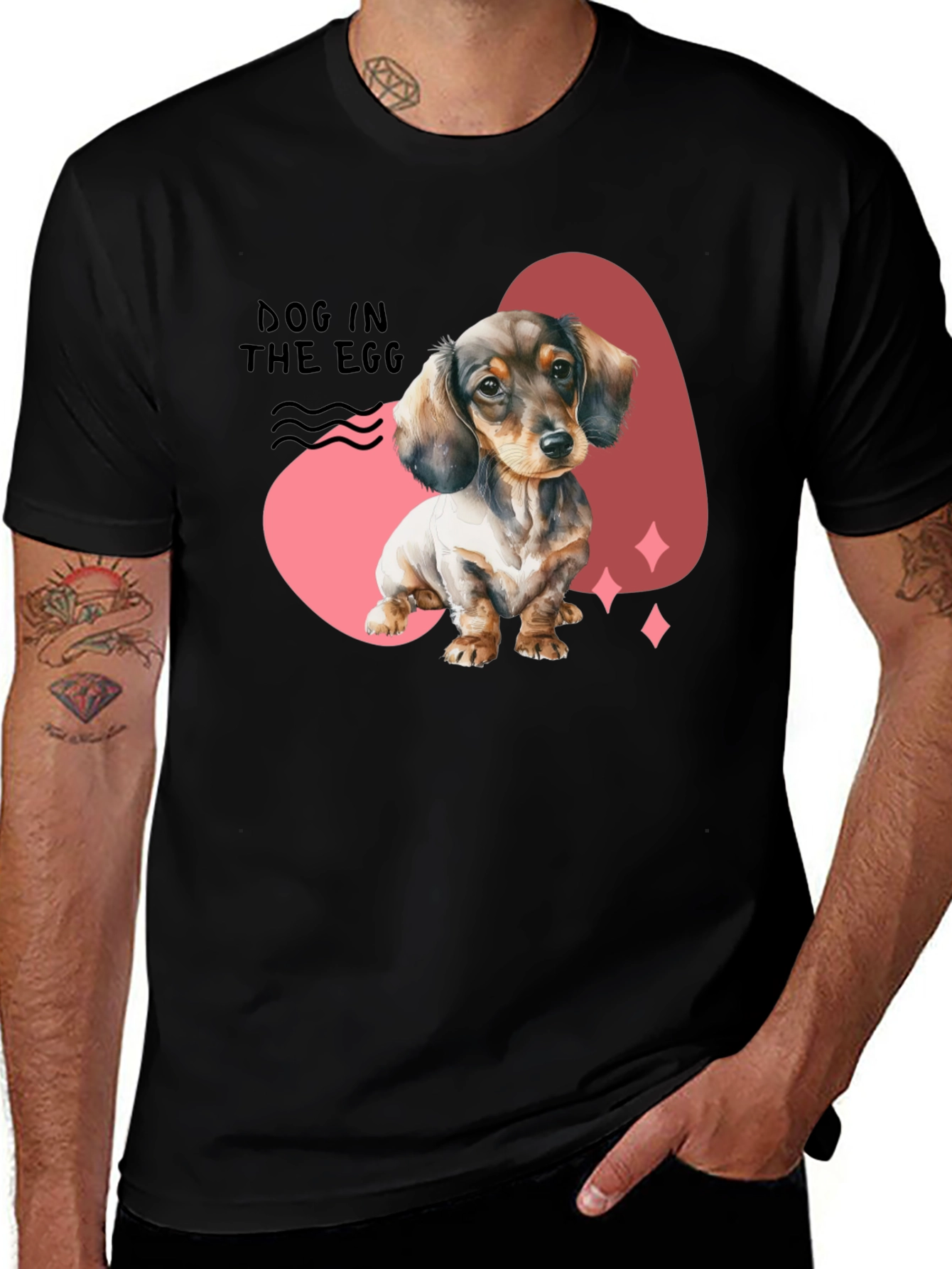 Variant 13 of Dog In The Egg T-Shirt - Dachshund Puppy Tee