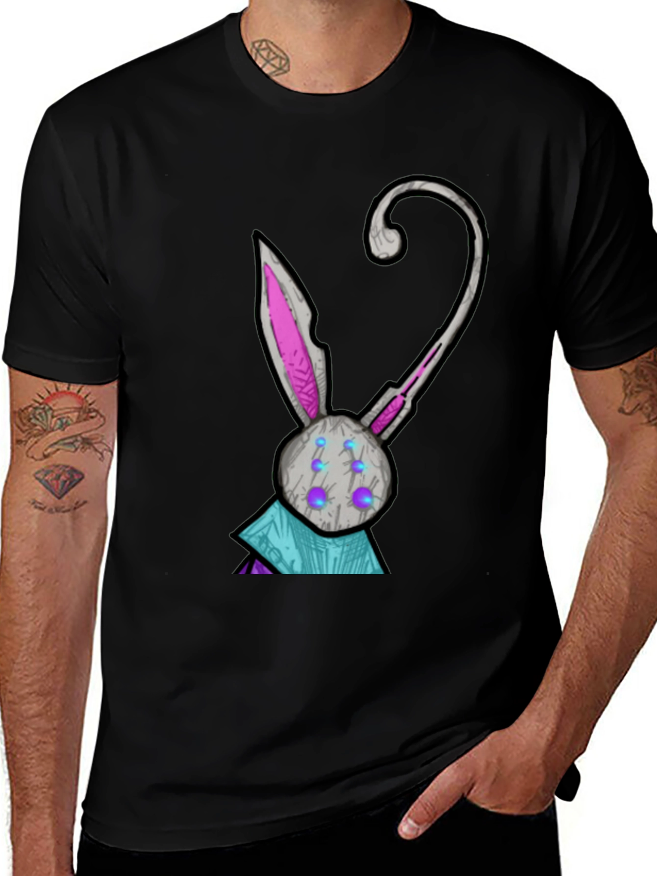 Variant 19 of Robot Rabbit T-Shirt - Unique Graphic Tee