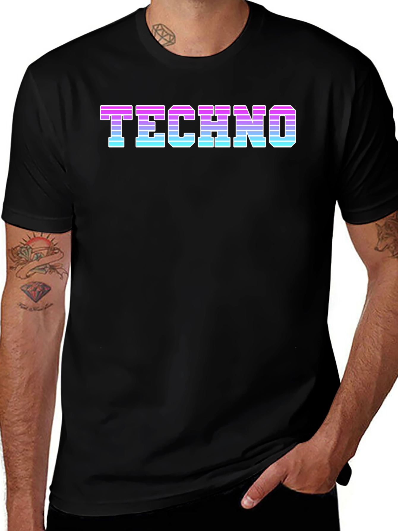Variant 12 of Retro Techno T-Shirt - 80s Style Rave Music Tee