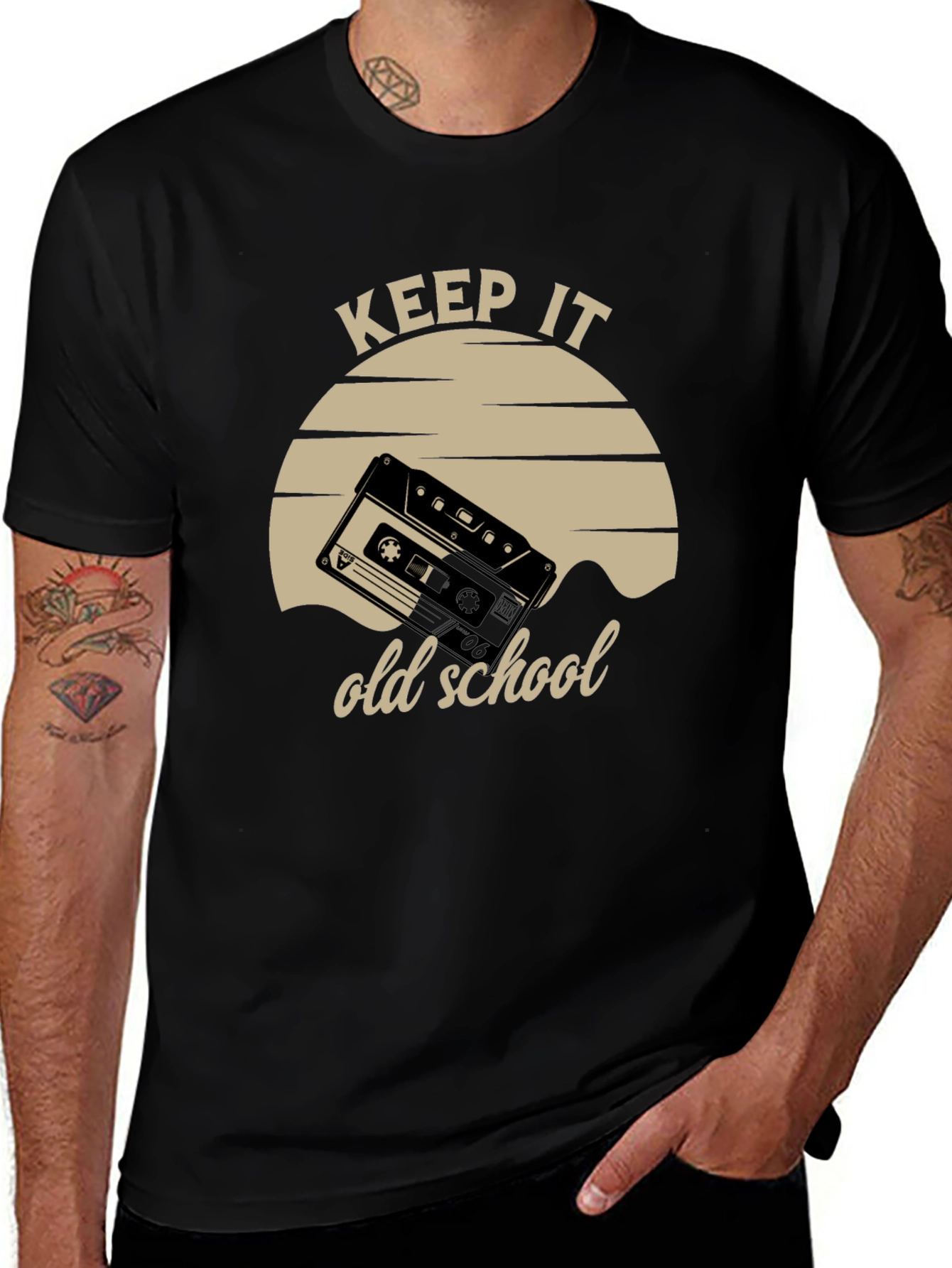 Variant 17 of Keep It Old School Cassette Tape T-Shirt