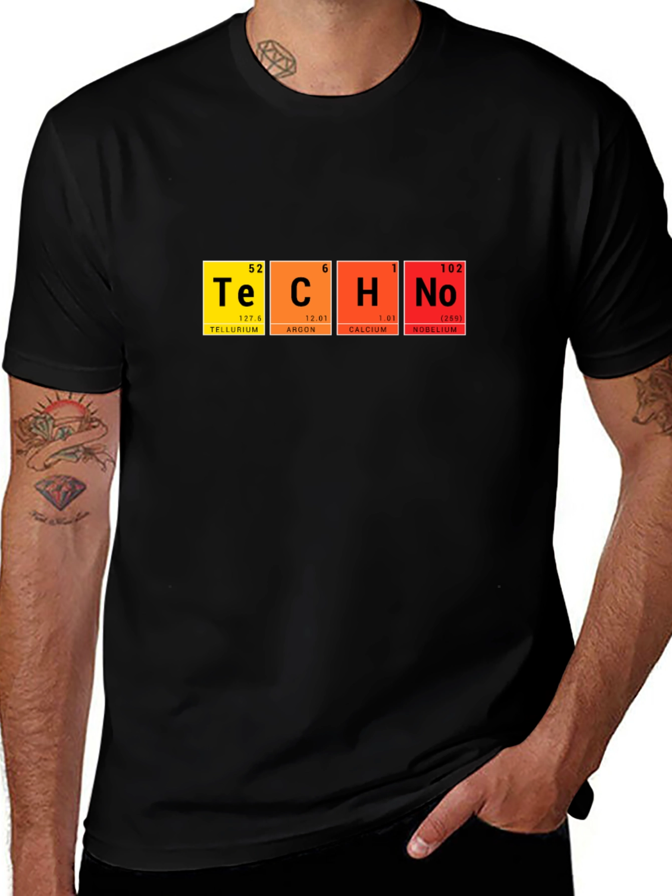 Variant 21 of TECHNO Periodic Table T-Shirt