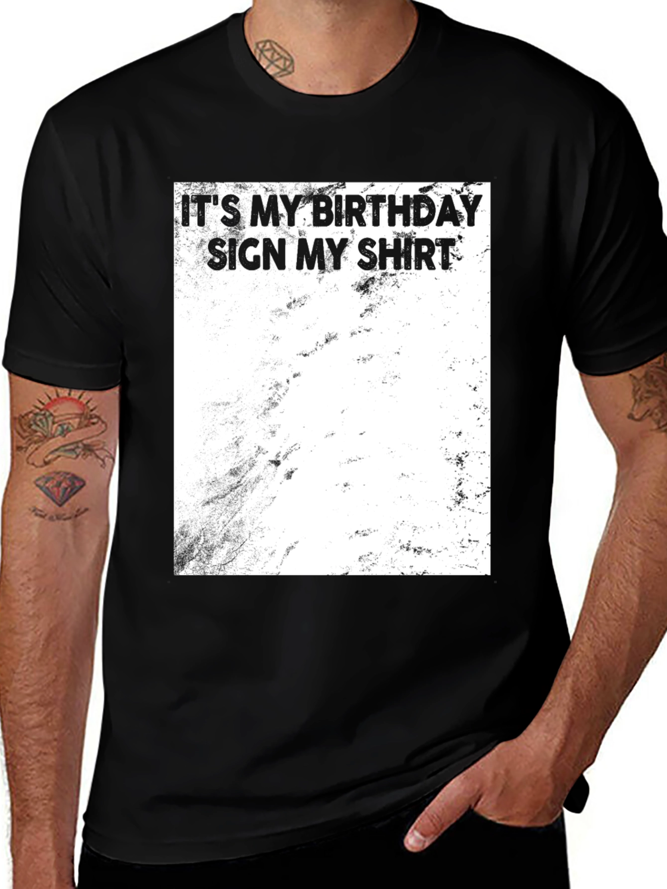 Variant 10 of Birthday Shirt: "Sign My Shirt" Fun Celebration Tee