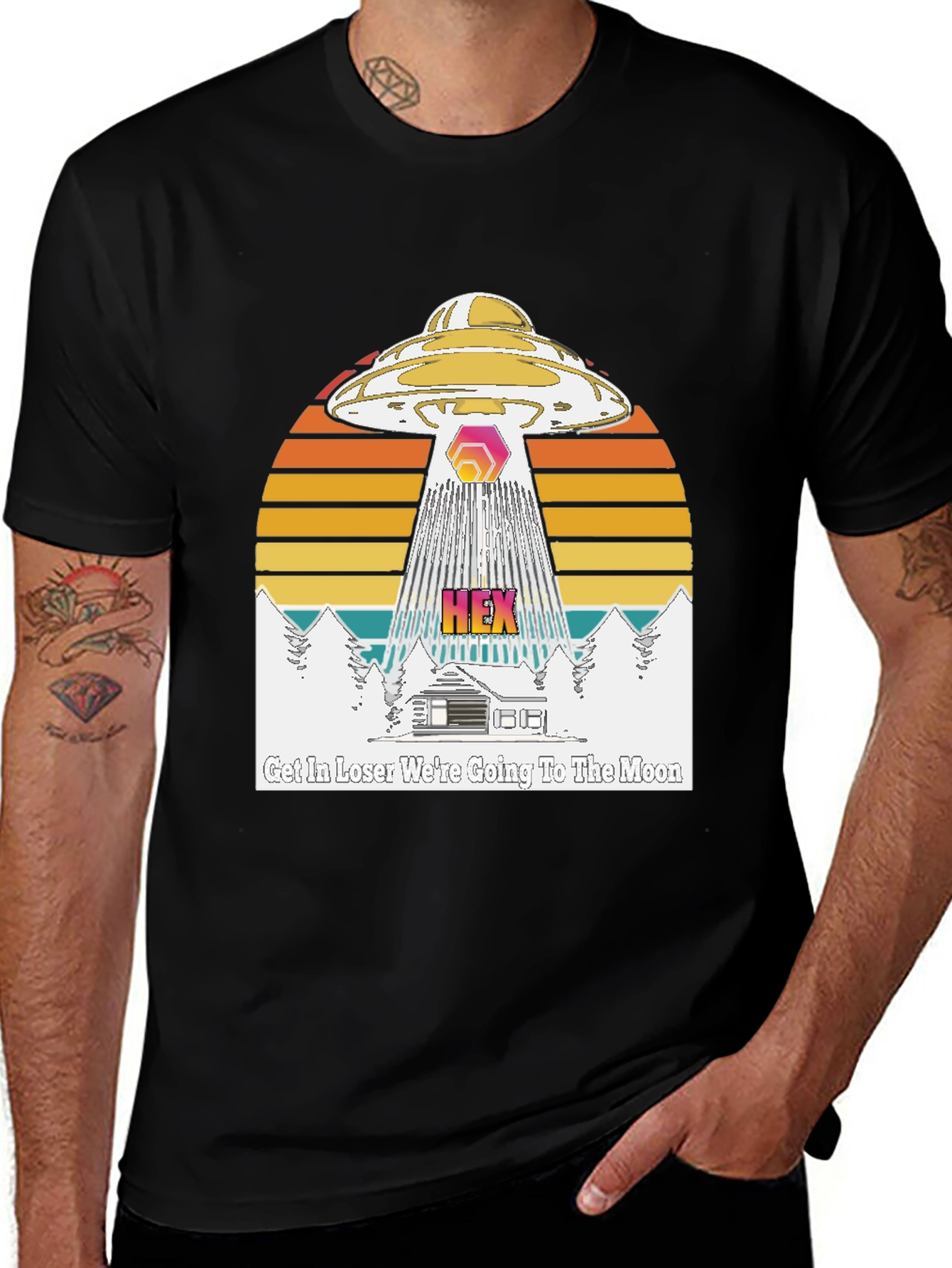 Variant 24 of HEX Crypto UFO Graphic Tee