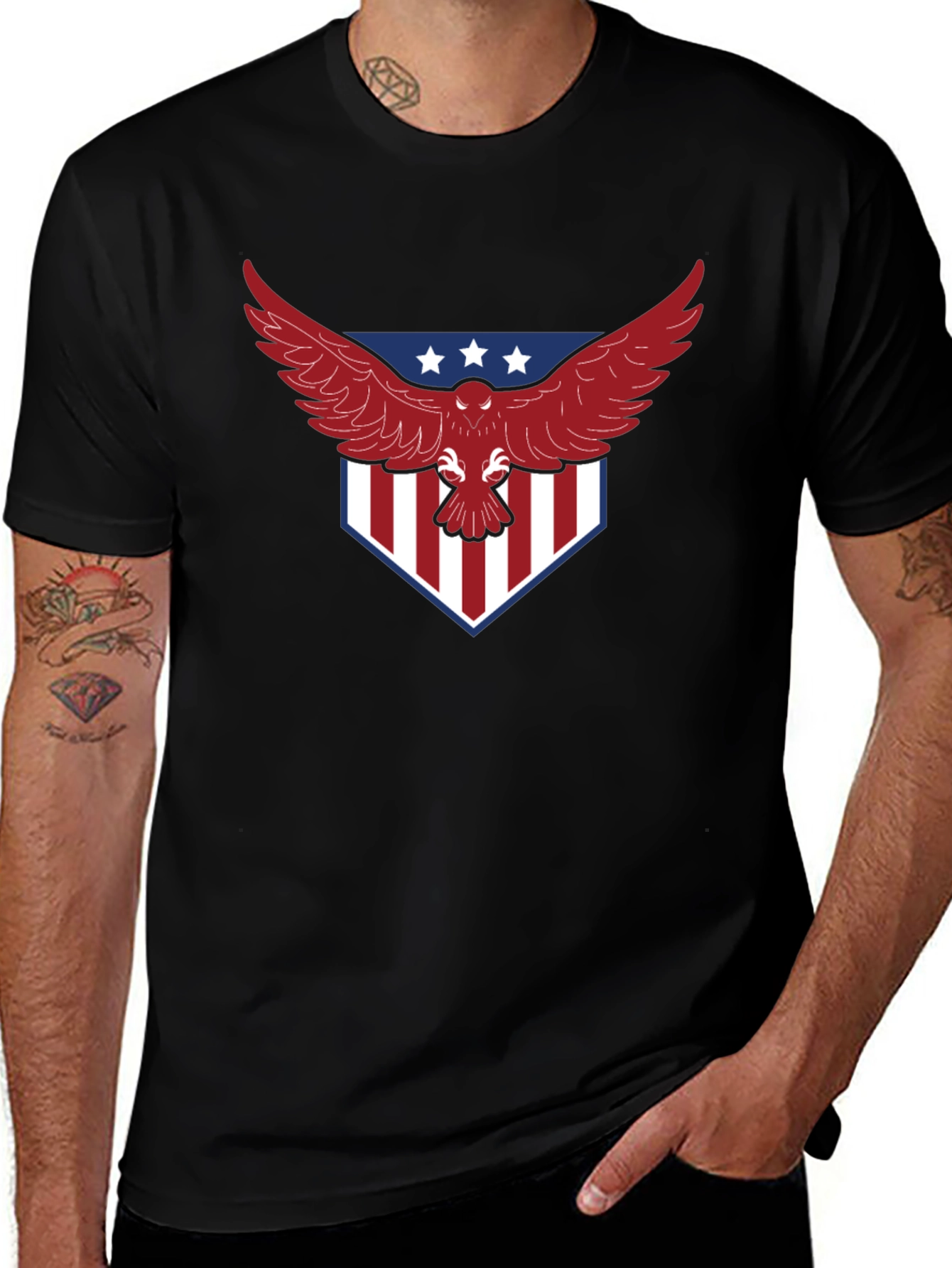 Variant 24 of Patriotic Eagle Graphic Print T-Shirt