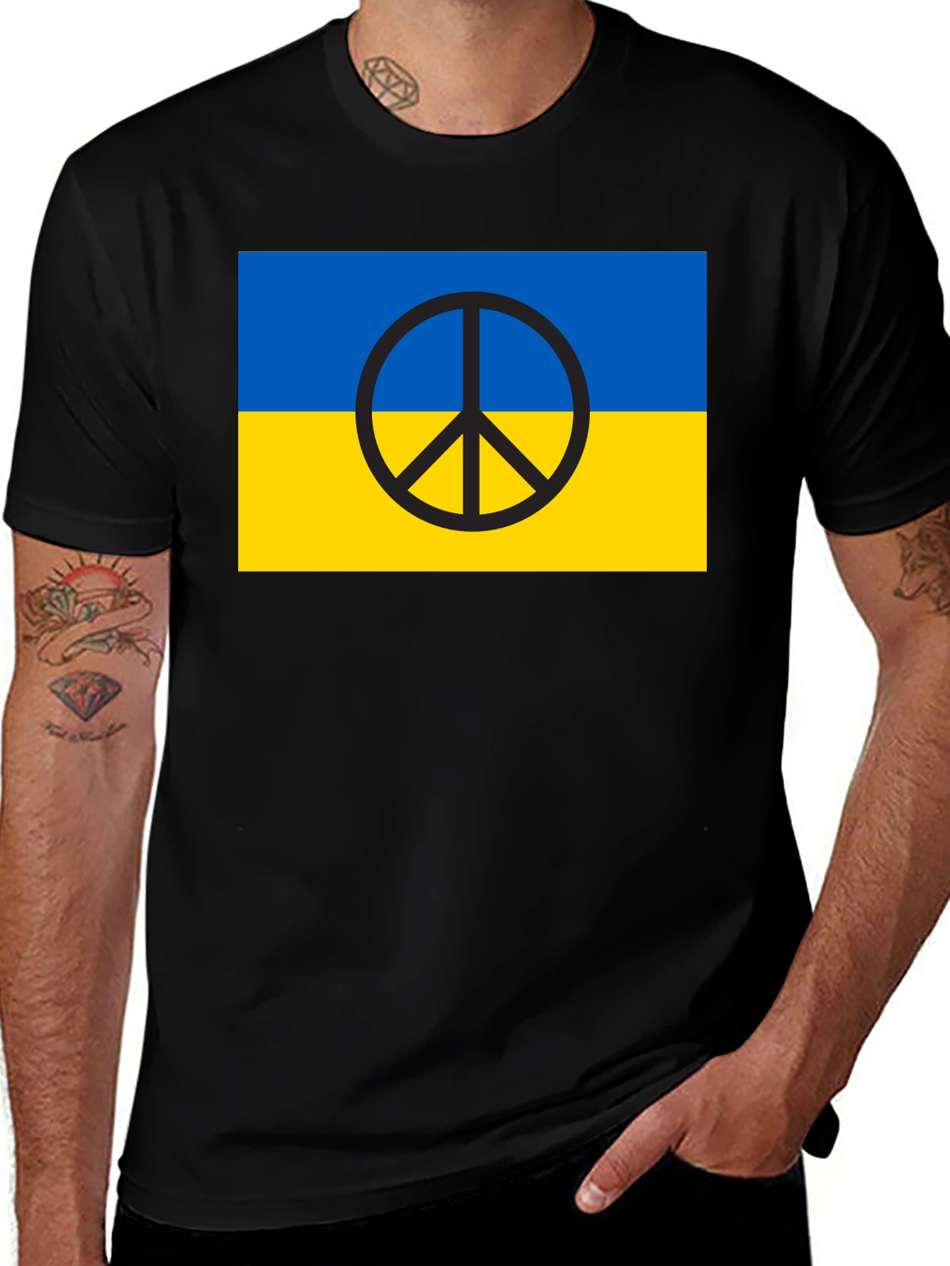 Variant 23 of Ukraine Peace Sign T-Shirt