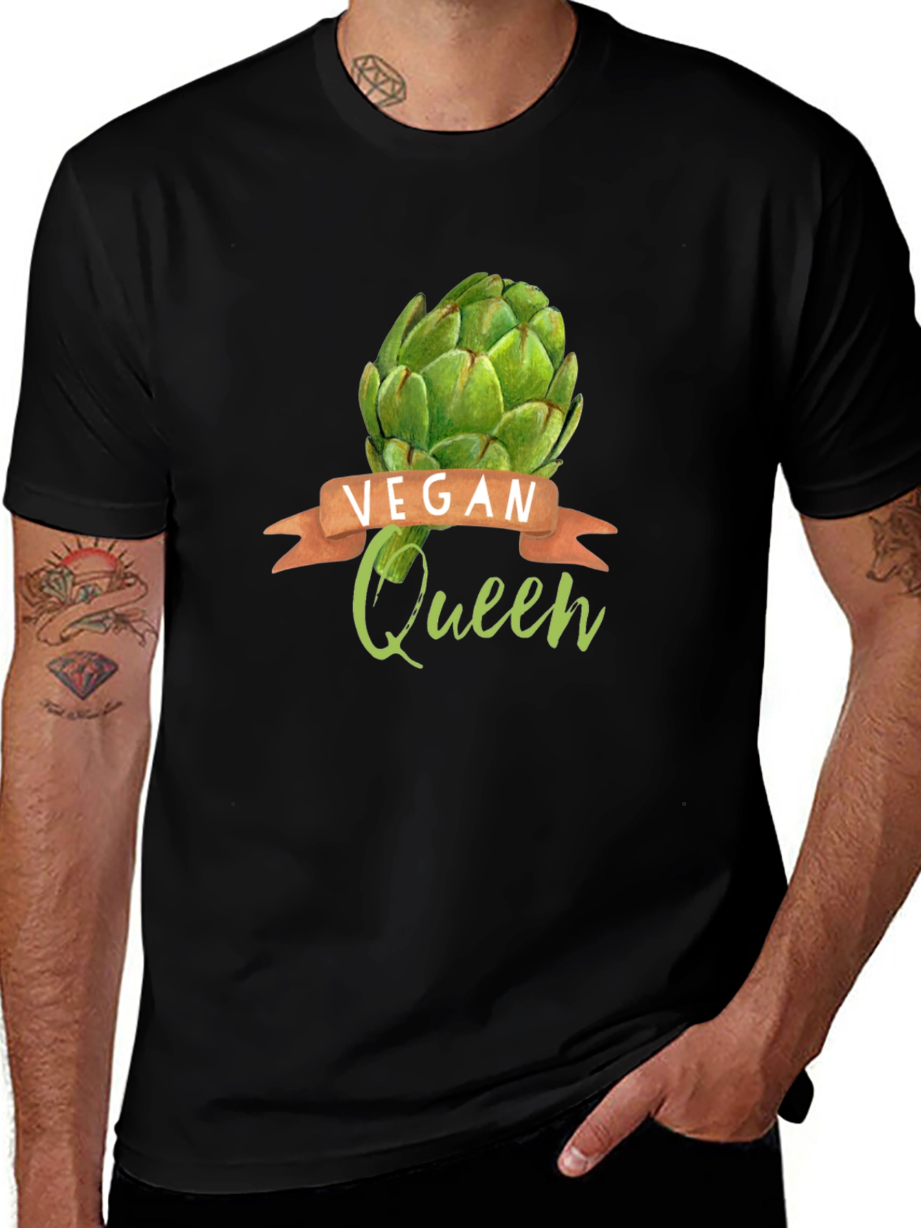 Variant 22 of Vegan Queen T-Shirt - Unique Artichoke Design