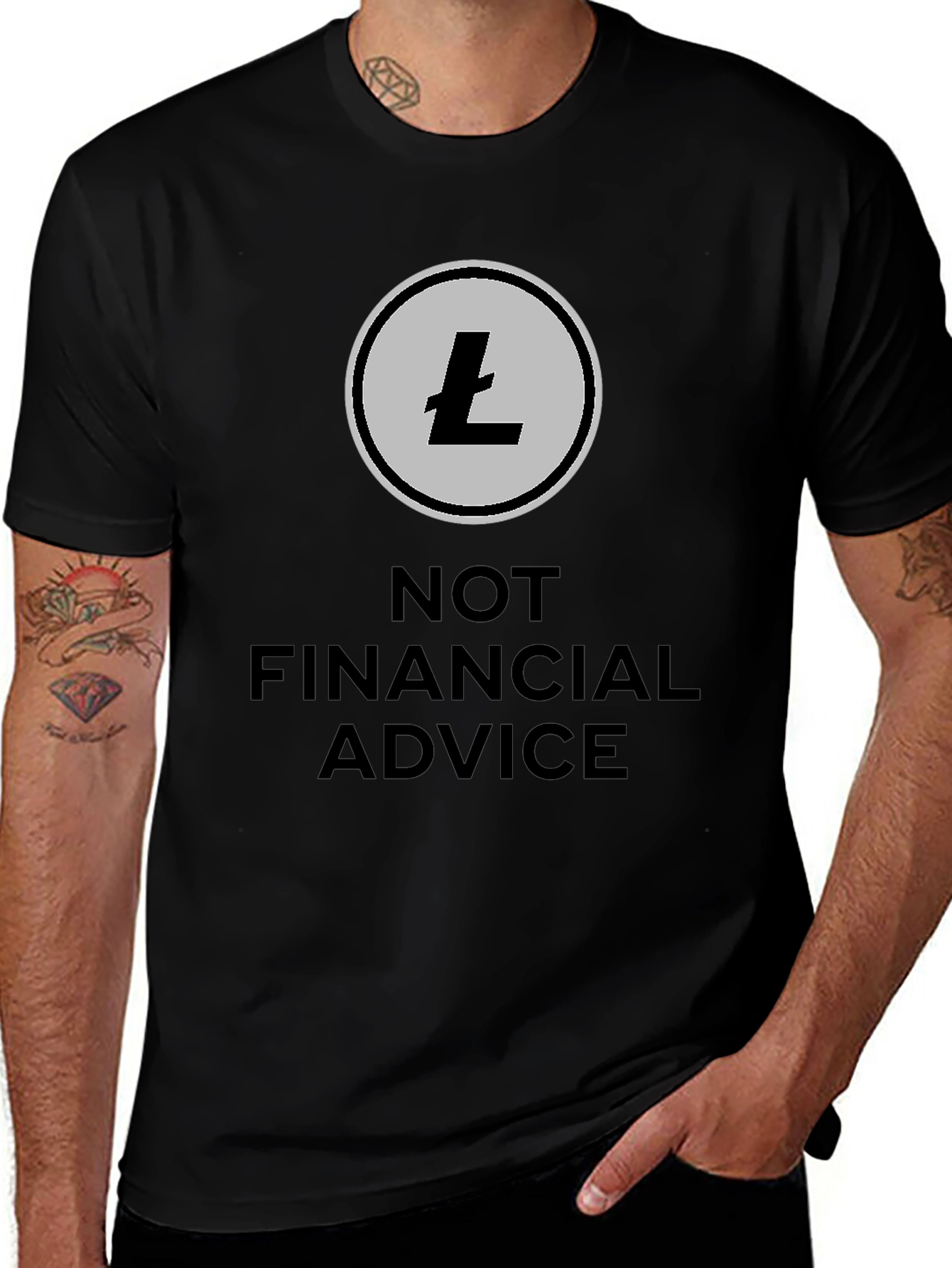 Variant 27 of Litecoin Crypto T-Shirt - NOT Financial Advice Tee