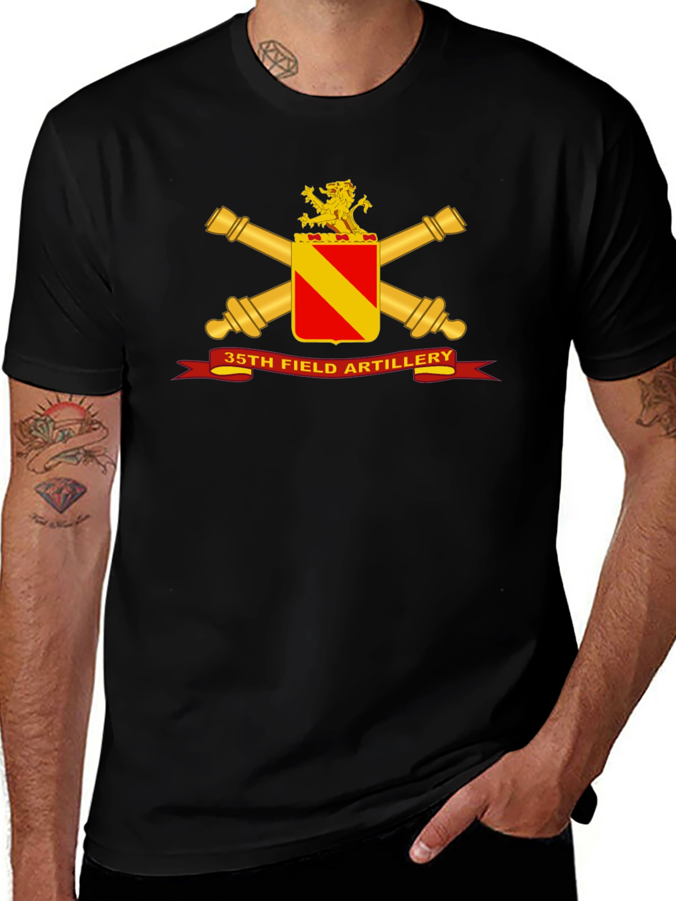 Variant 8 of 35th Field Artillery Black T-Shirt