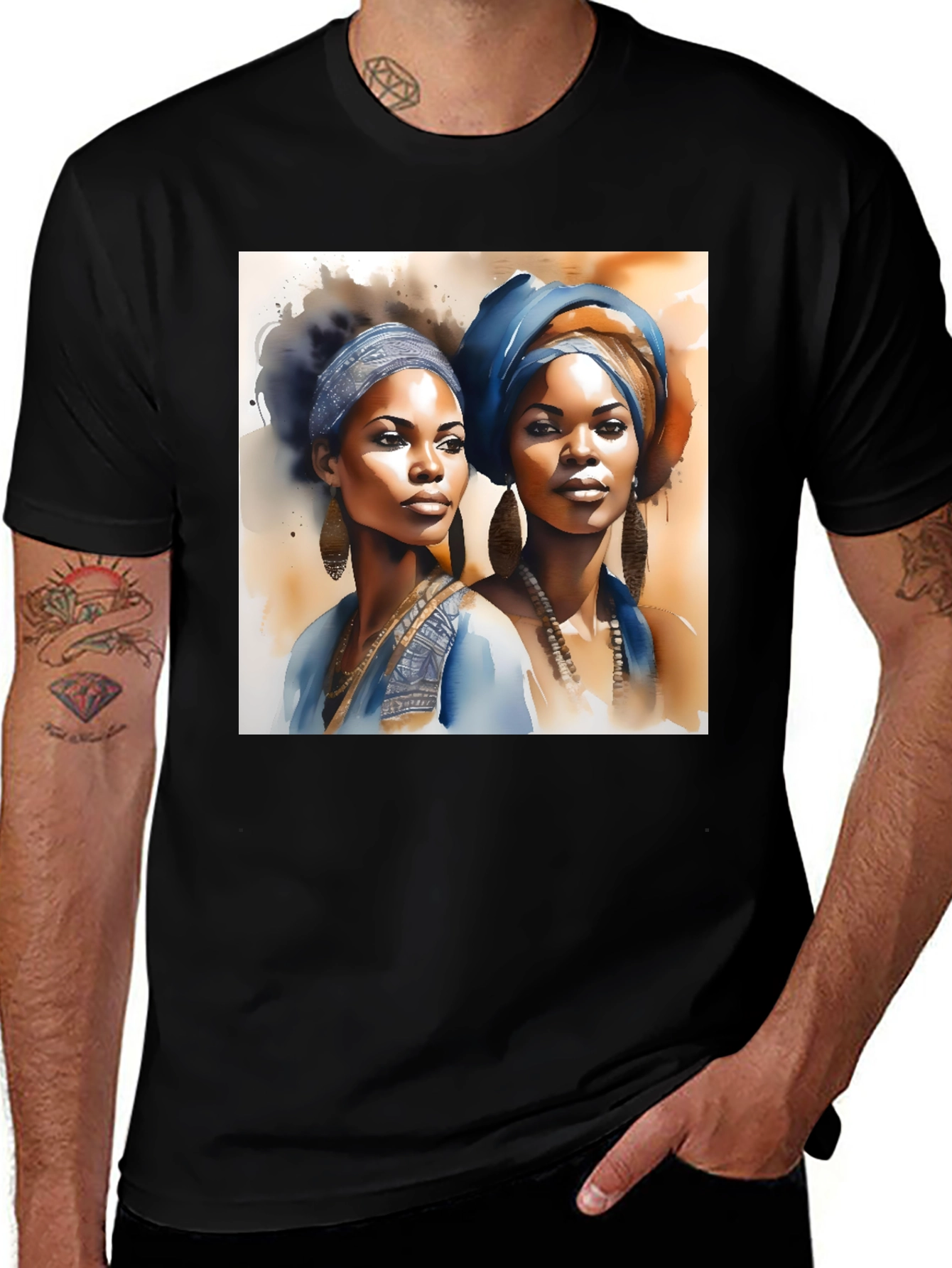 Variant 30 of Watercolor African Women Tee