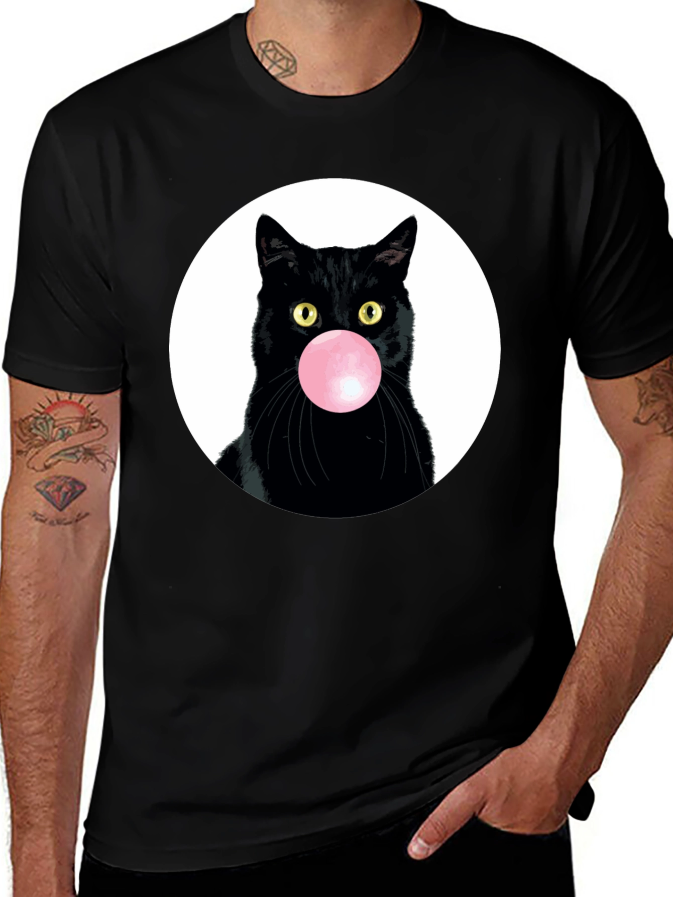 Variant 11 of Black Cat Bubble Gum T-Shirt