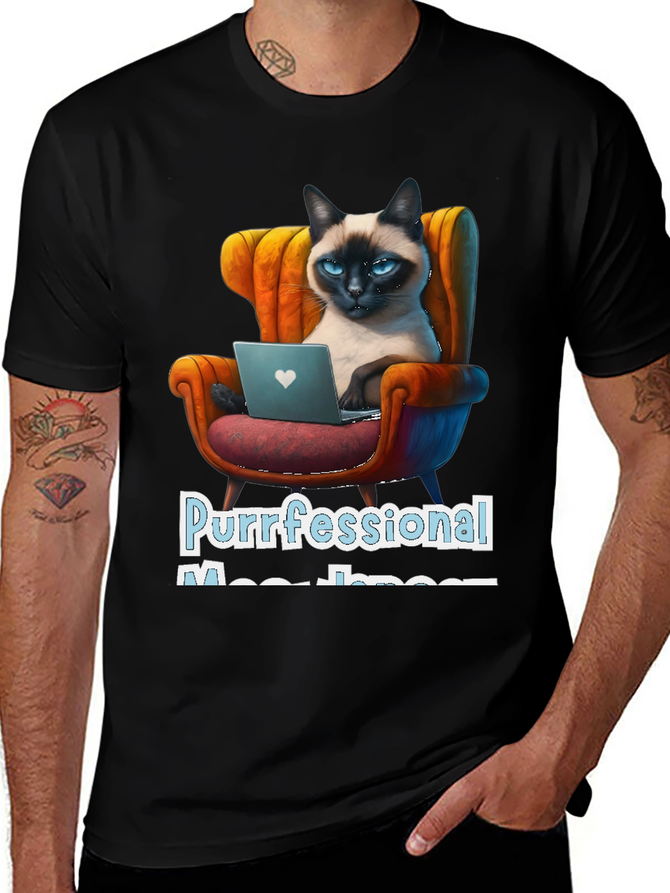 Variant 18 of Purrfessional Meow-nager Cat T-Shirt