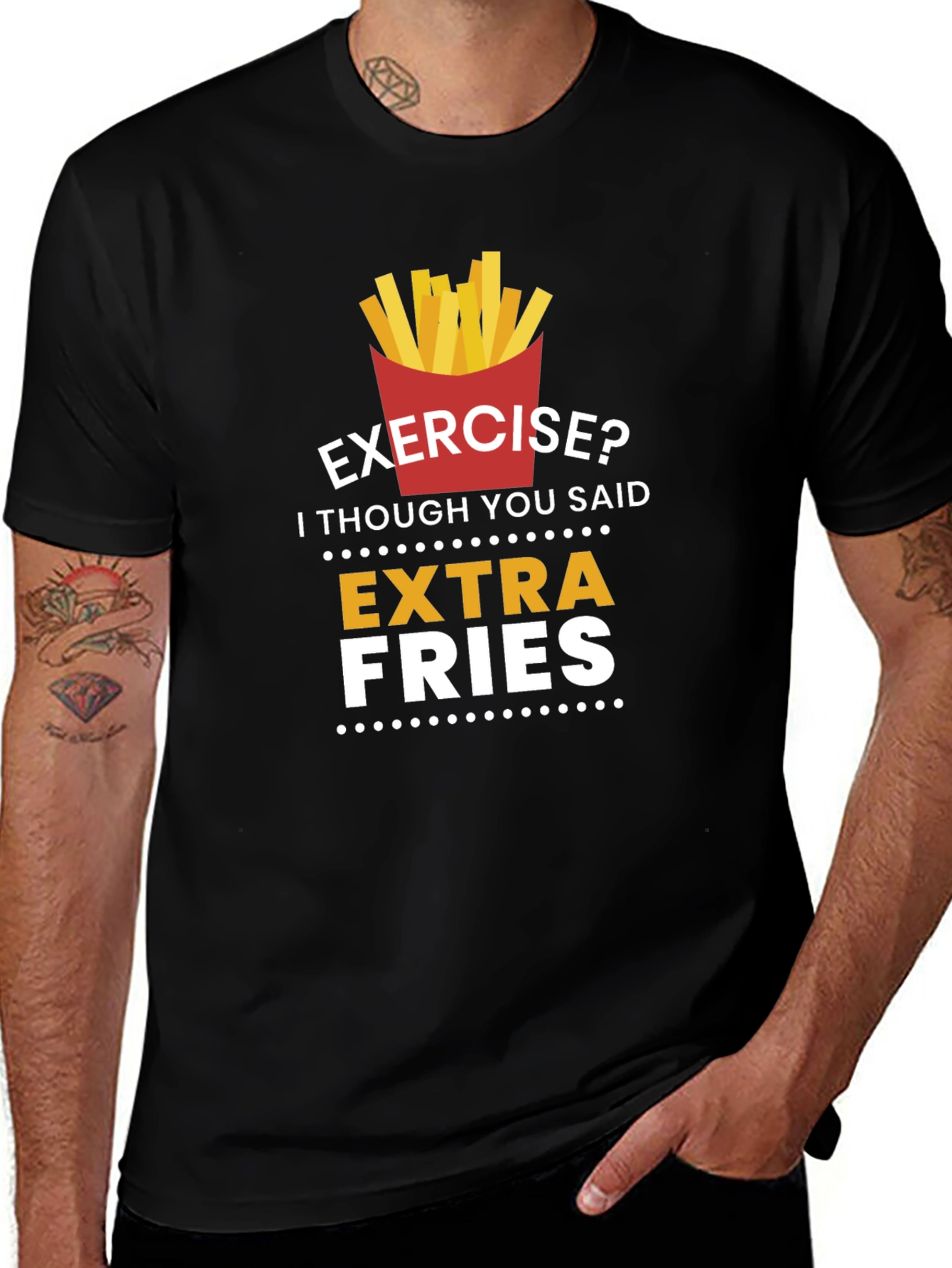 Extra Fries Graphic Tee - Funny Foodie T-Shirt