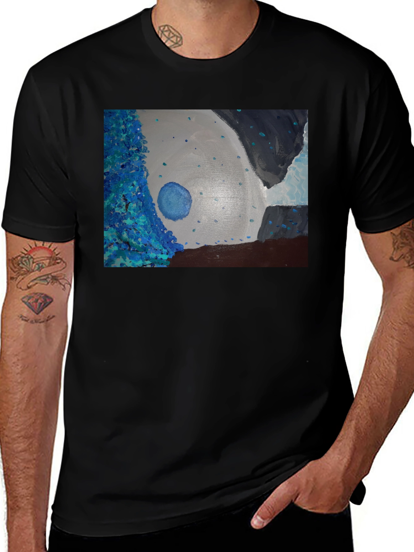 Variant 15 of Abstract Art Graphic Tee - Modern Style