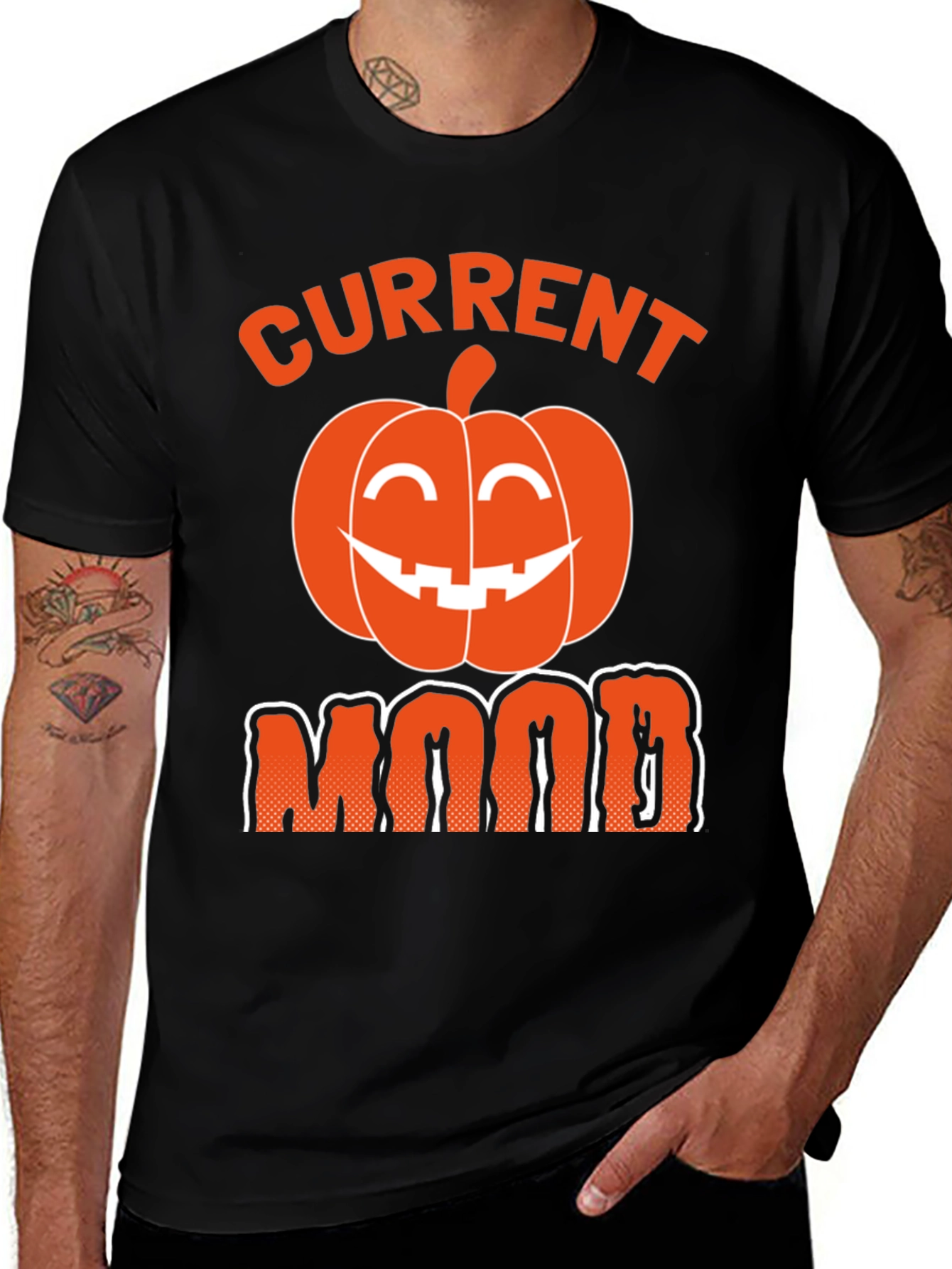 Variant 17 of Halloween Pumpkin Mood Graphic T-Shirt