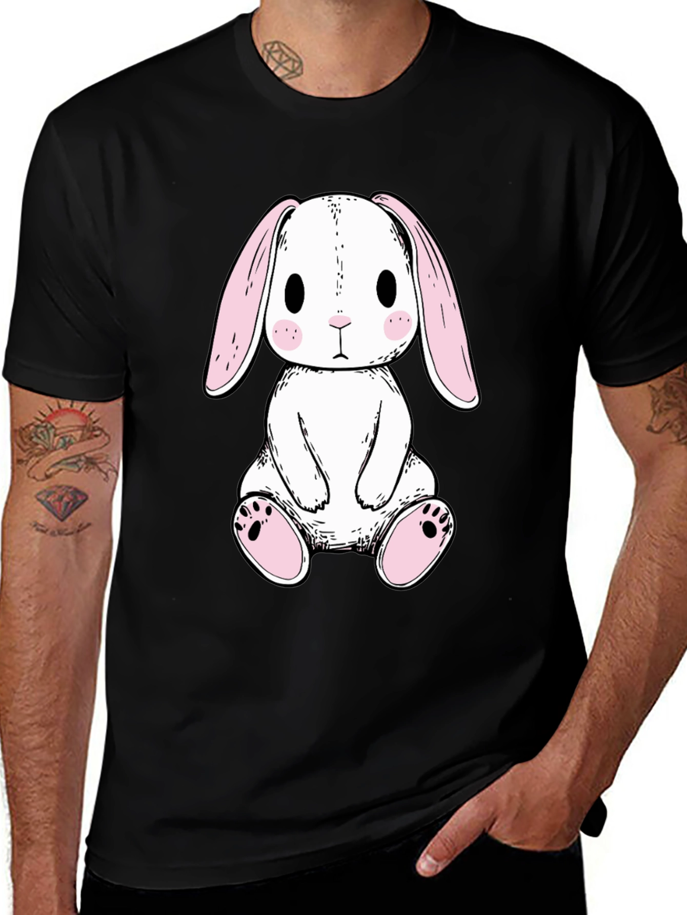 Variant 6 of Cute Bunny Graphic Tee - Soft Cotton Blend