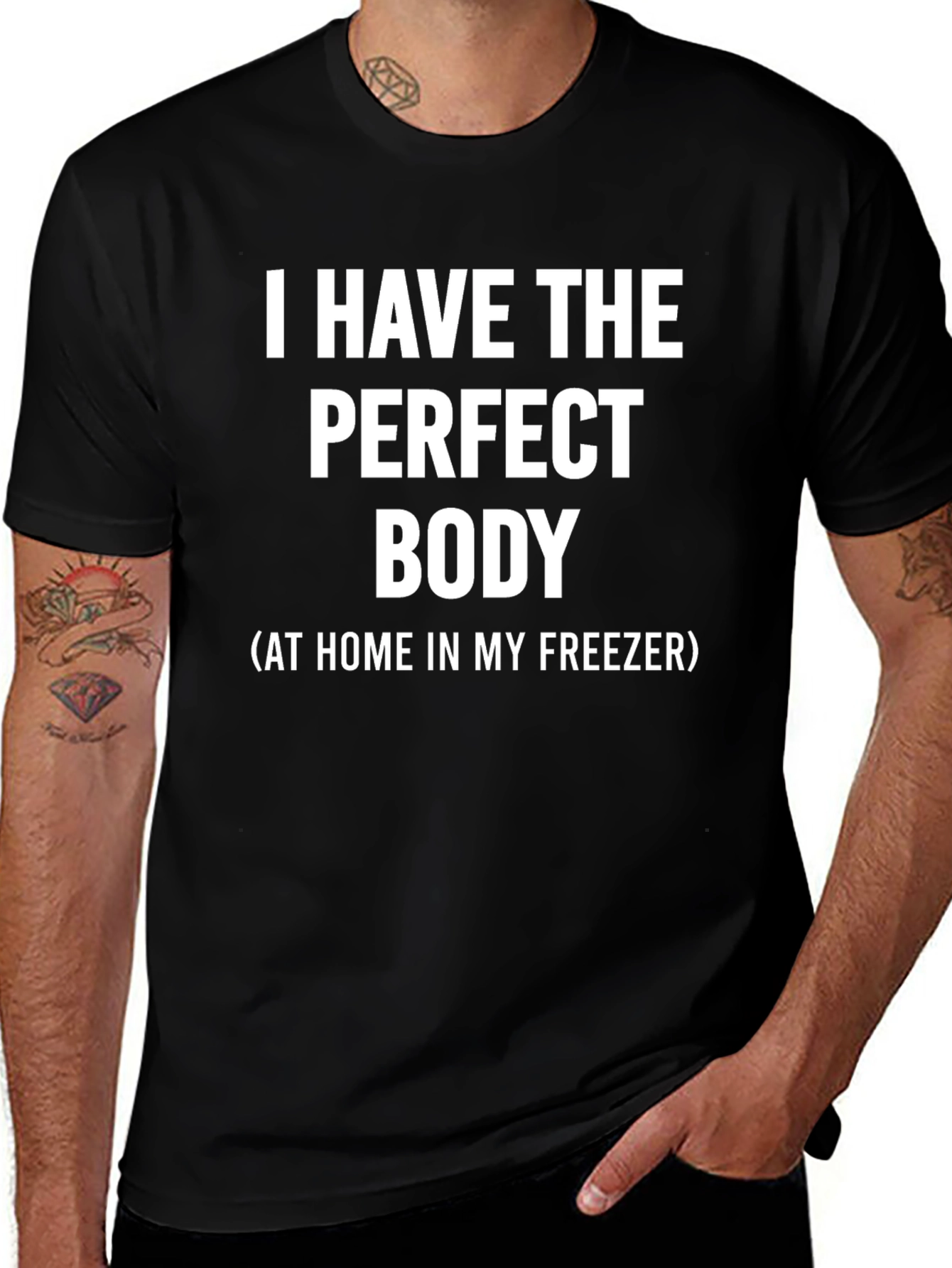 Variant 15 of Funny Perfect Body T-Shirt - Freezer Humor