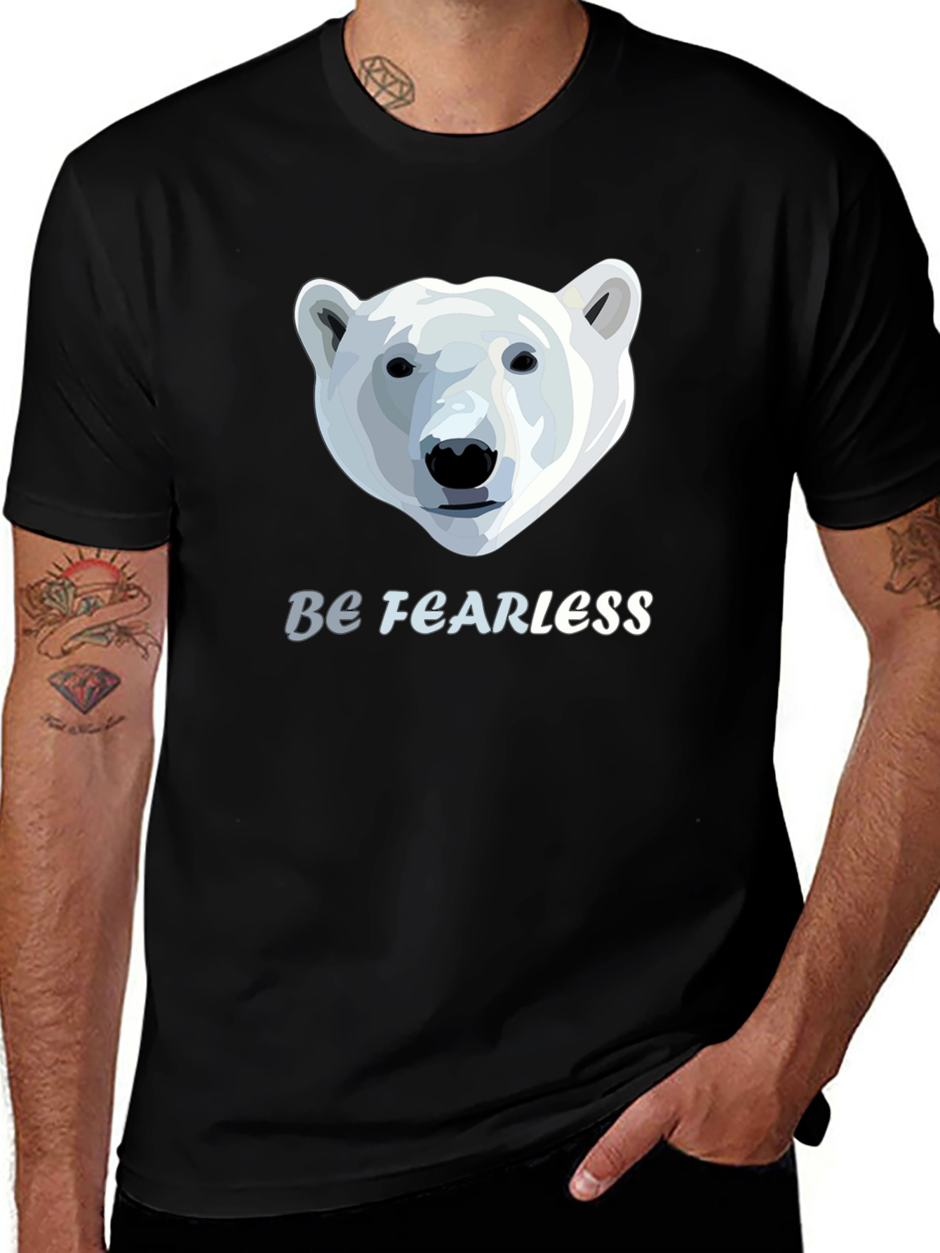 Variant 27 of Be Fearless Polar Bear Graphic T-Shirt