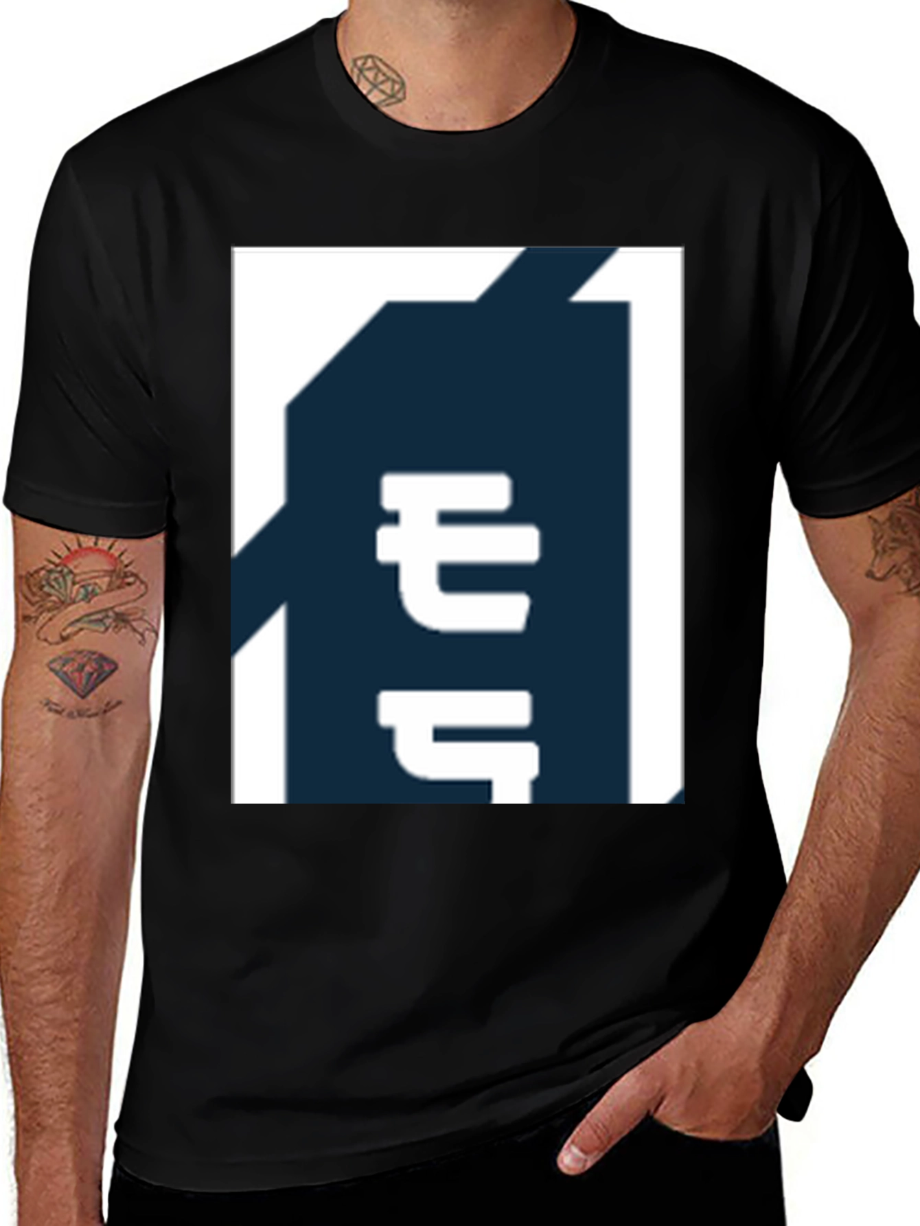 Variant 5 of Modern Graphic Tee - Black