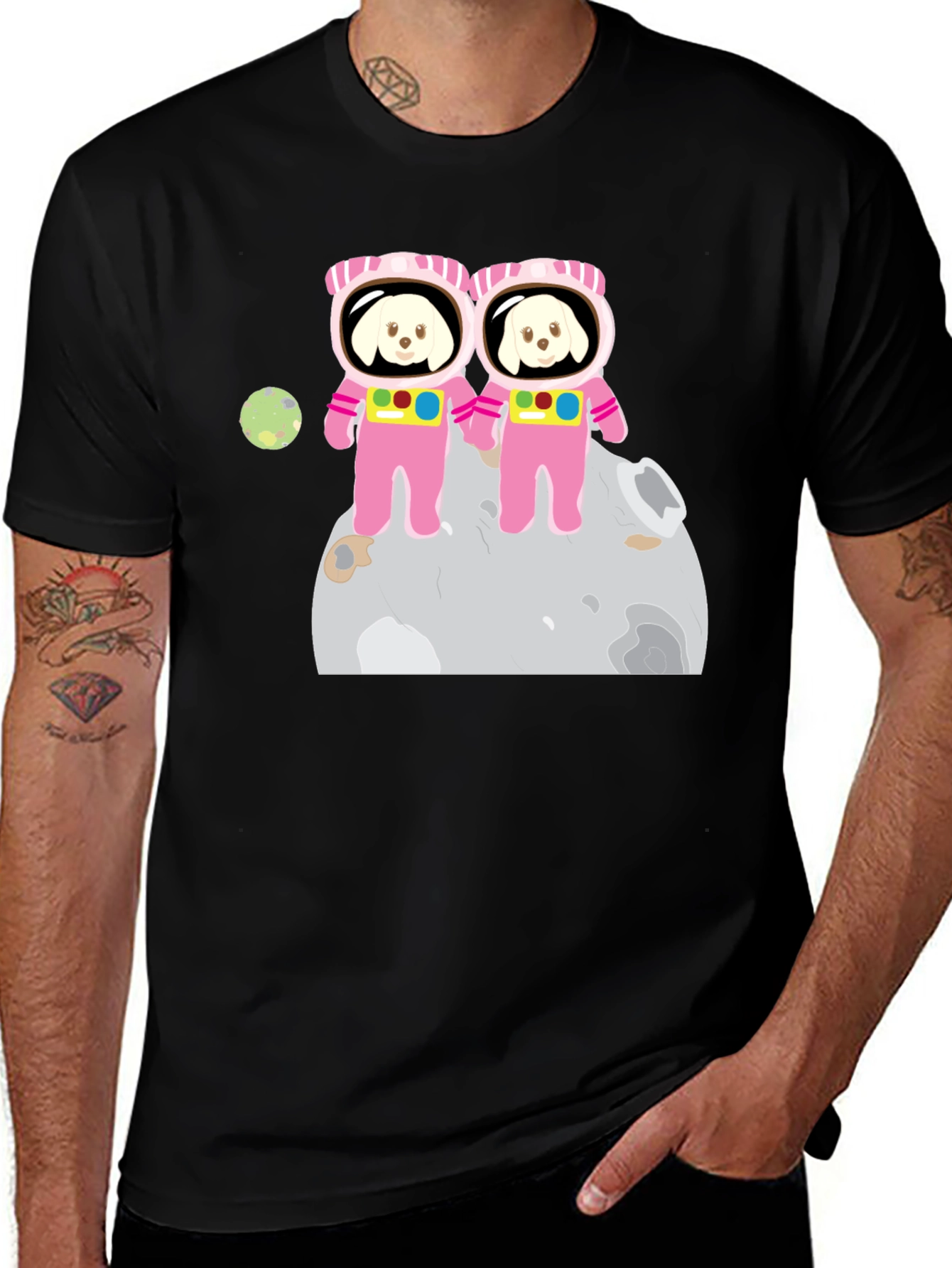 Variant 19 of Dog Astronaut T-Shirt - Space Adventure Tee