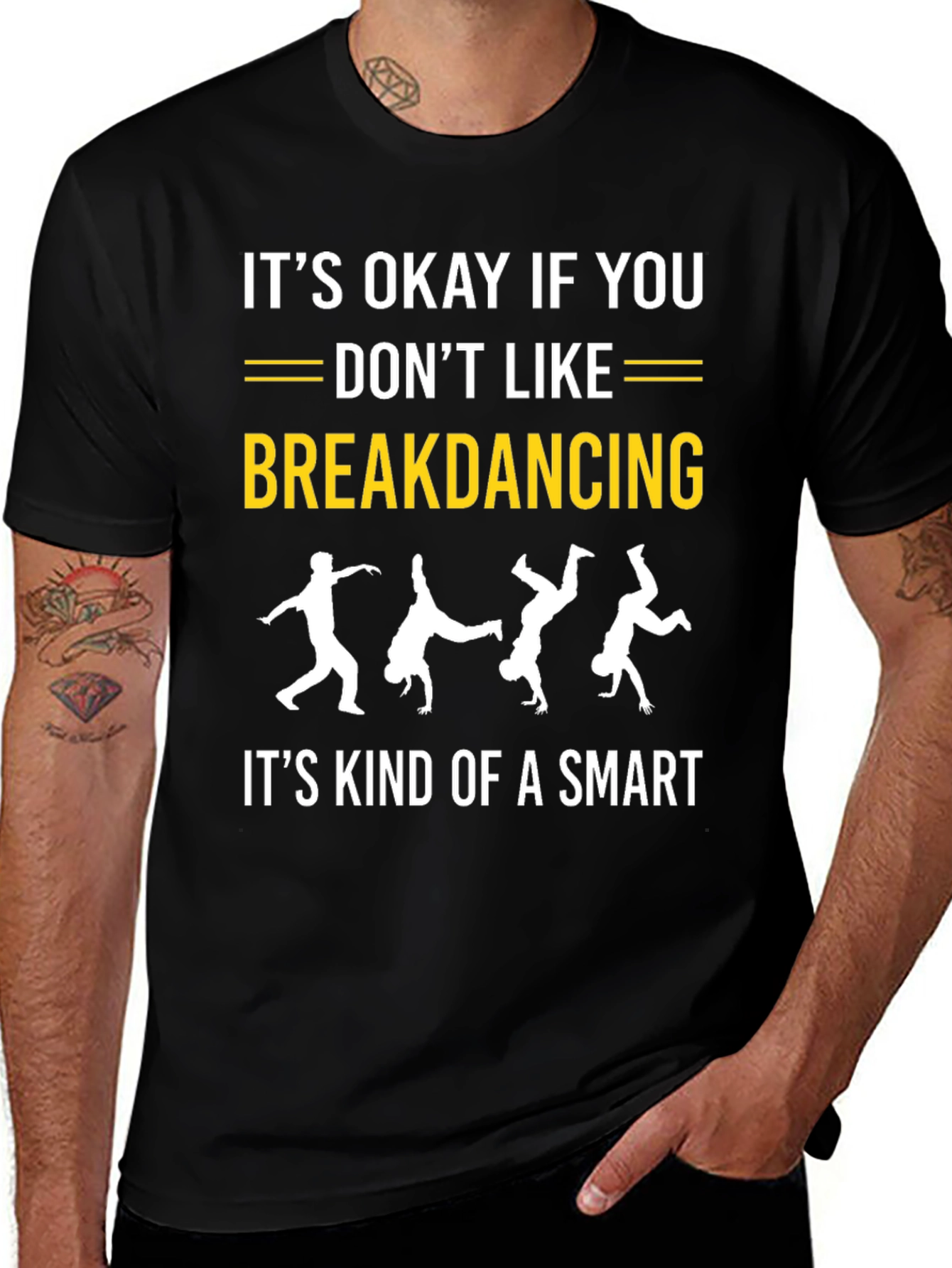 Variant 26 of Funny Breakdancing Graphic Tee - It's Kind of a Smart