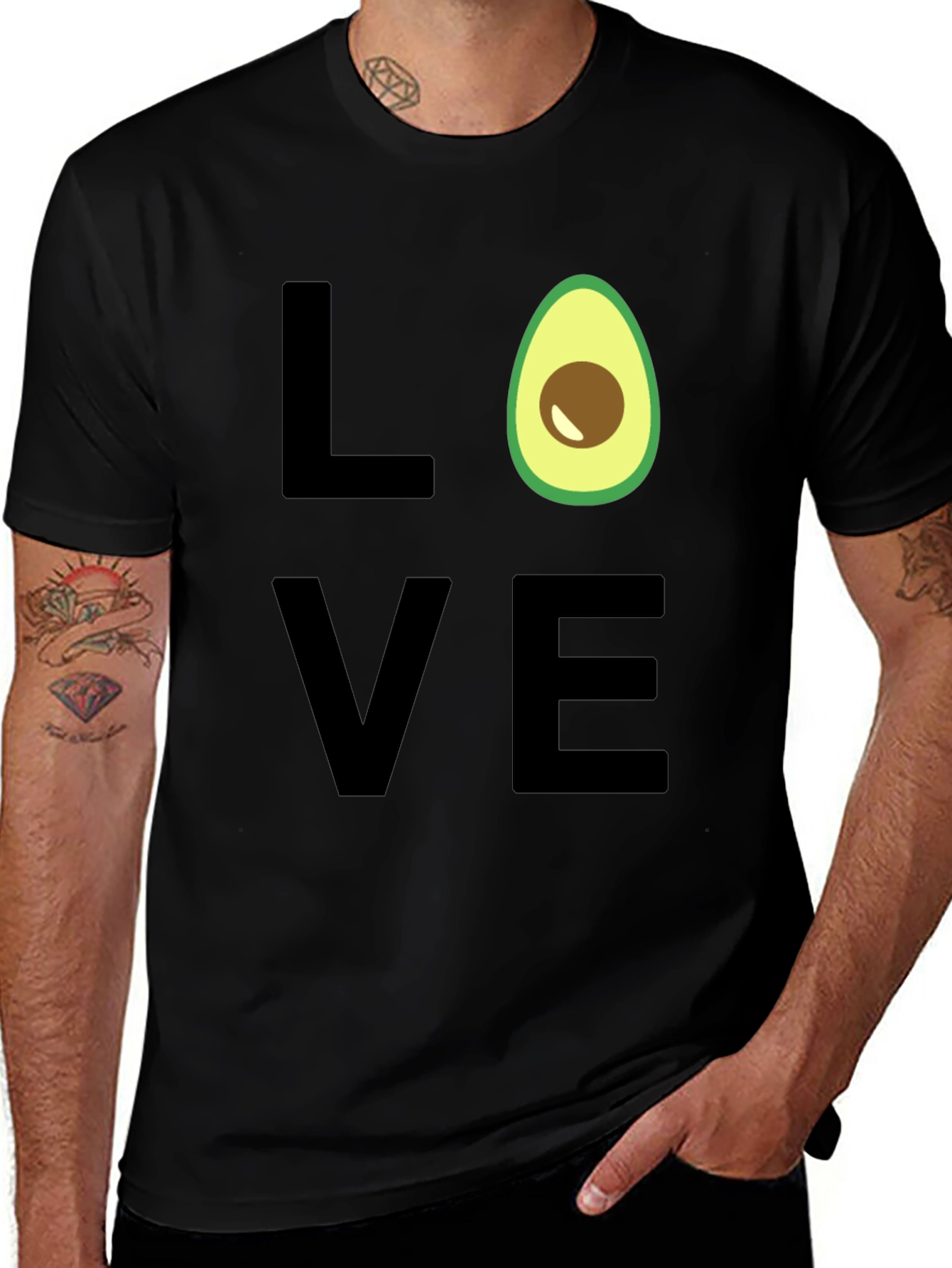 Variant 4 of Avocado Love Graphic Tee - Trendy Casual Shirt