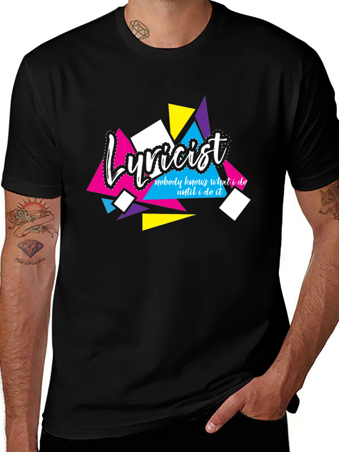 Lyricist Graphic Tee - Nobody Knows What I Do Black T-Shirt
