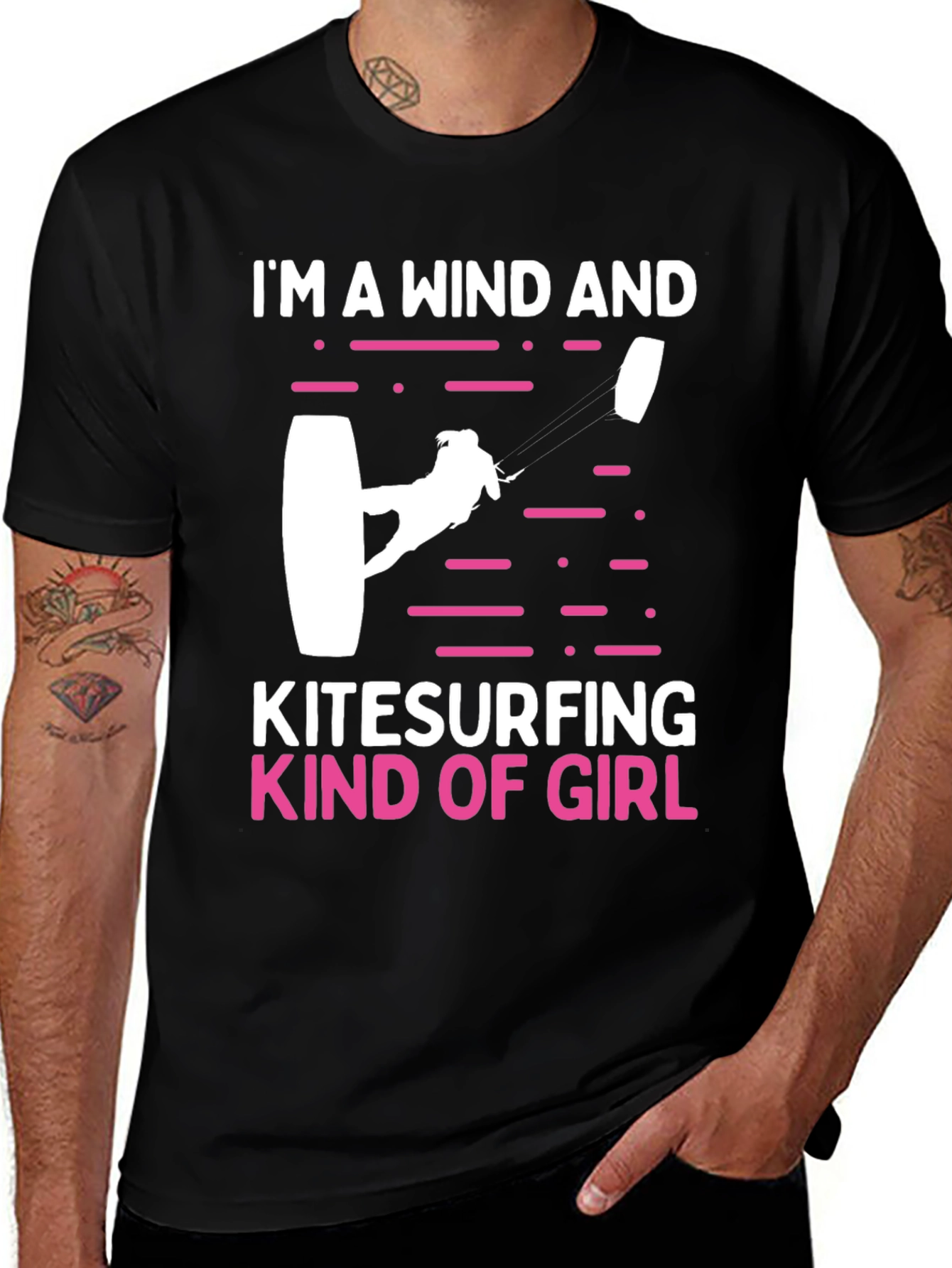 Variant 23 of Wind and Kitesurfing Girl T-Shirt