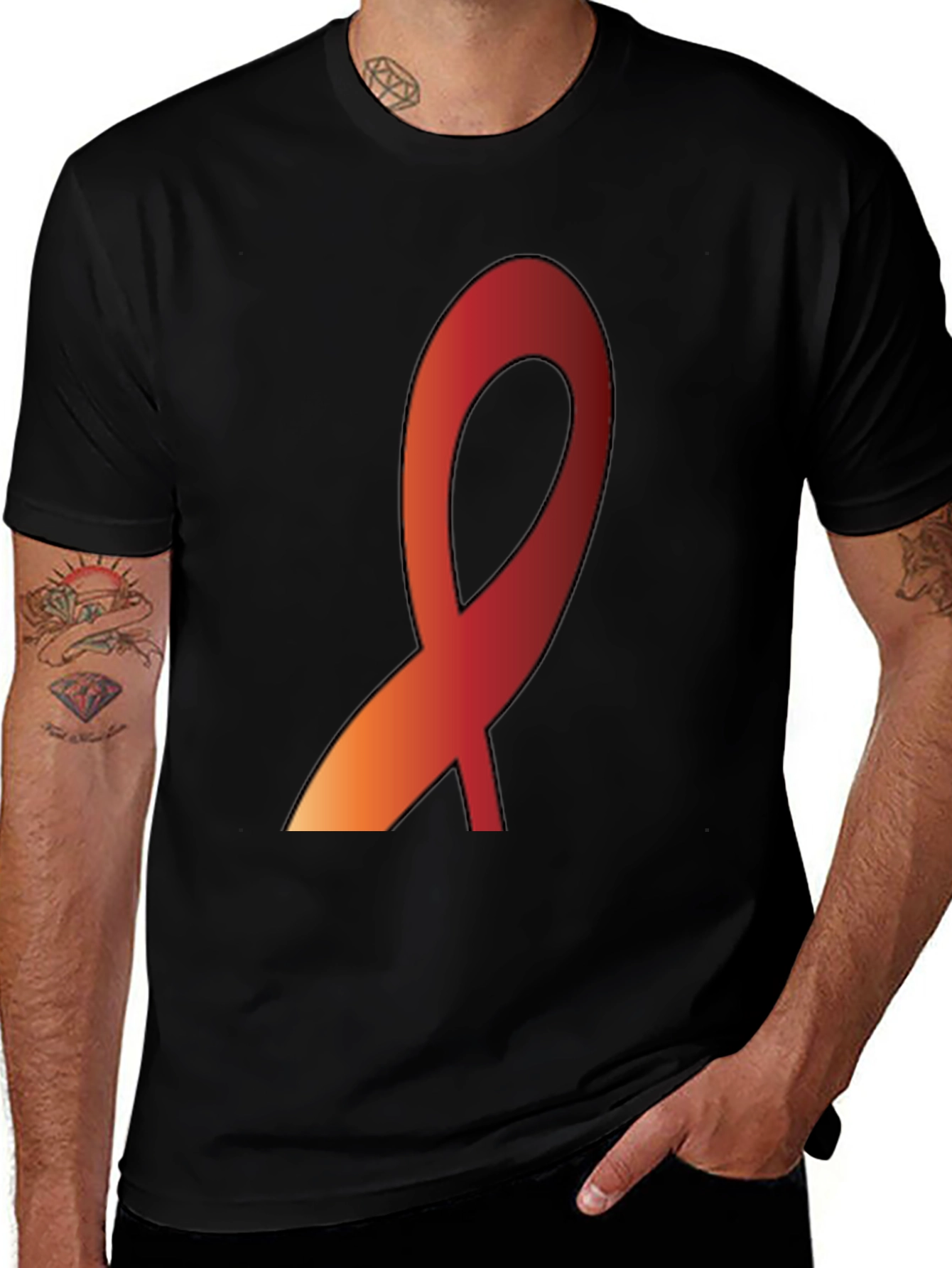 Variant 20 of Awareness Ribbon Black T-Shirt