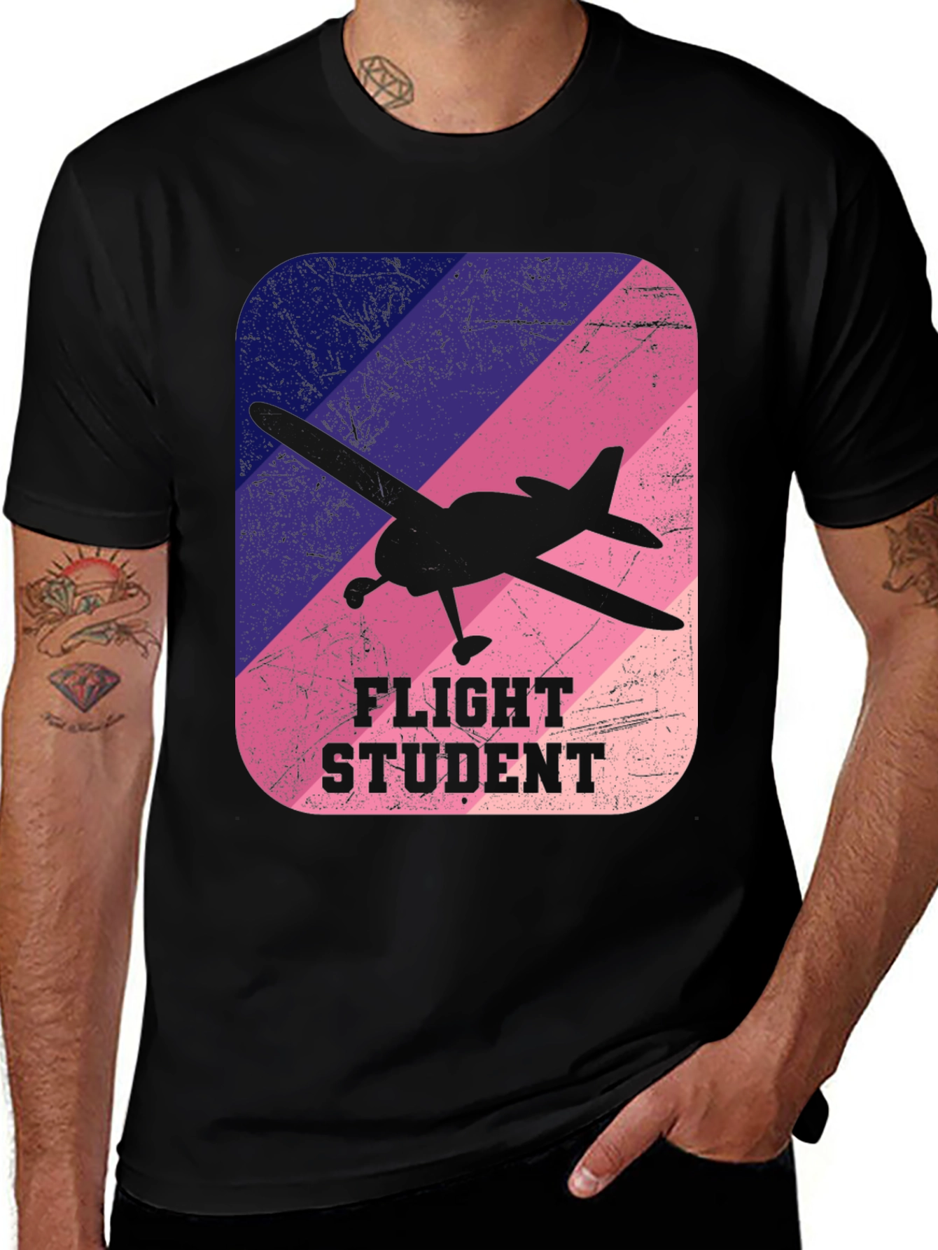 Variant 3 of Flight Student T-Shirt: Airplane Design Tee
