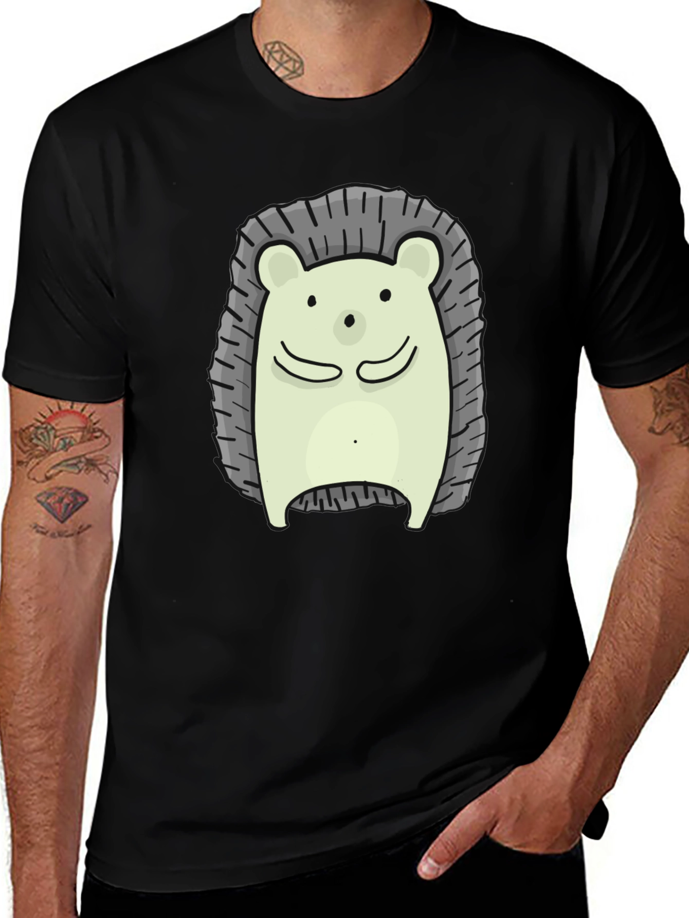 Cute Hedgehog Graphic T-Shirt