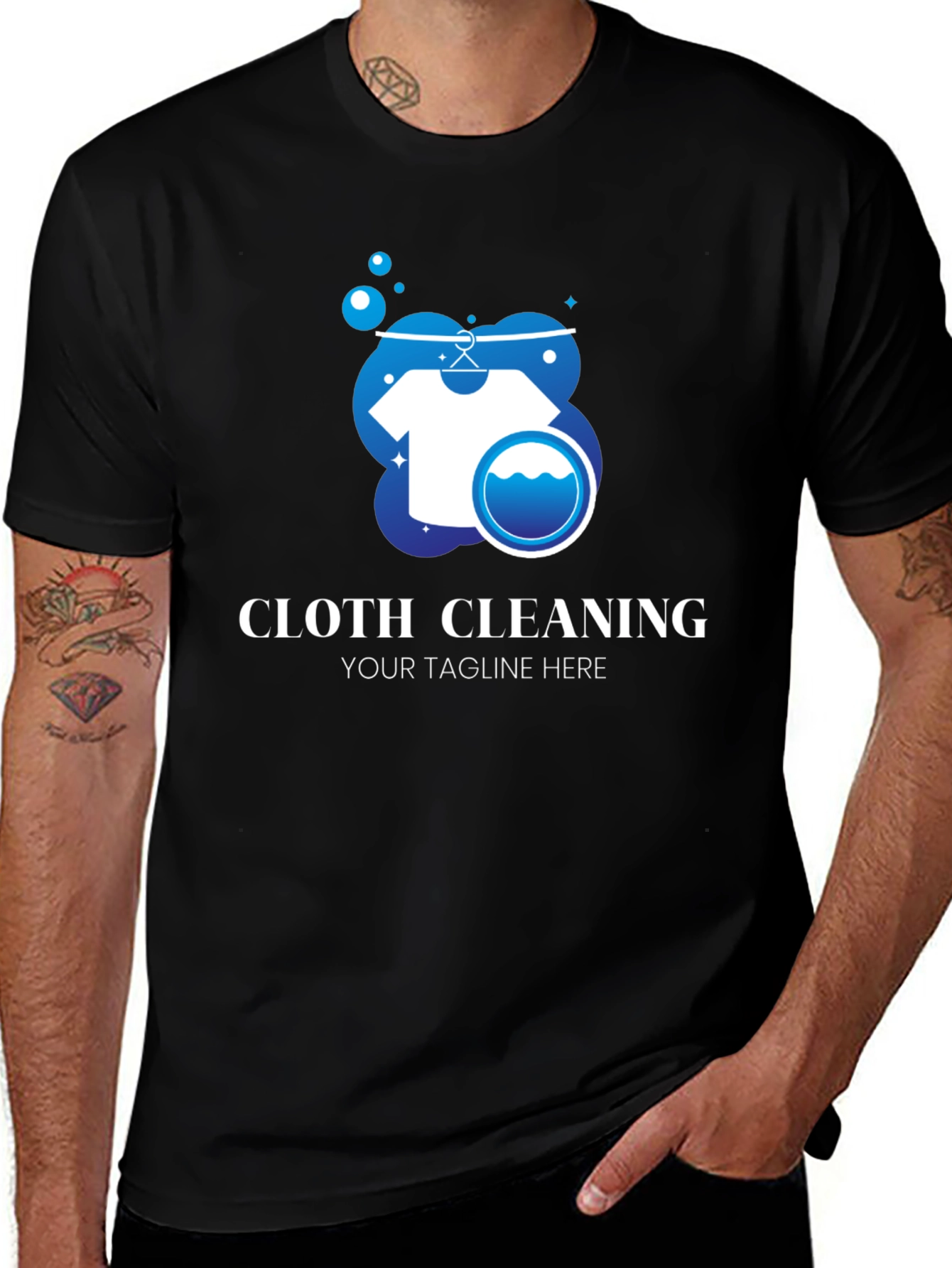 Cloth Cleaning T-Shirt - Stylish Laundry Apparel