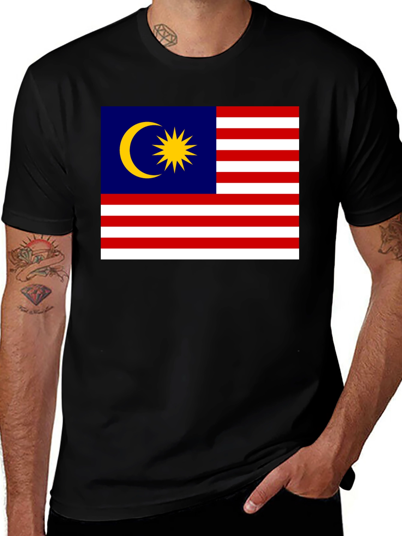 Variant 28 of Malaysia Flag T-Shirt - Show Your Pride!