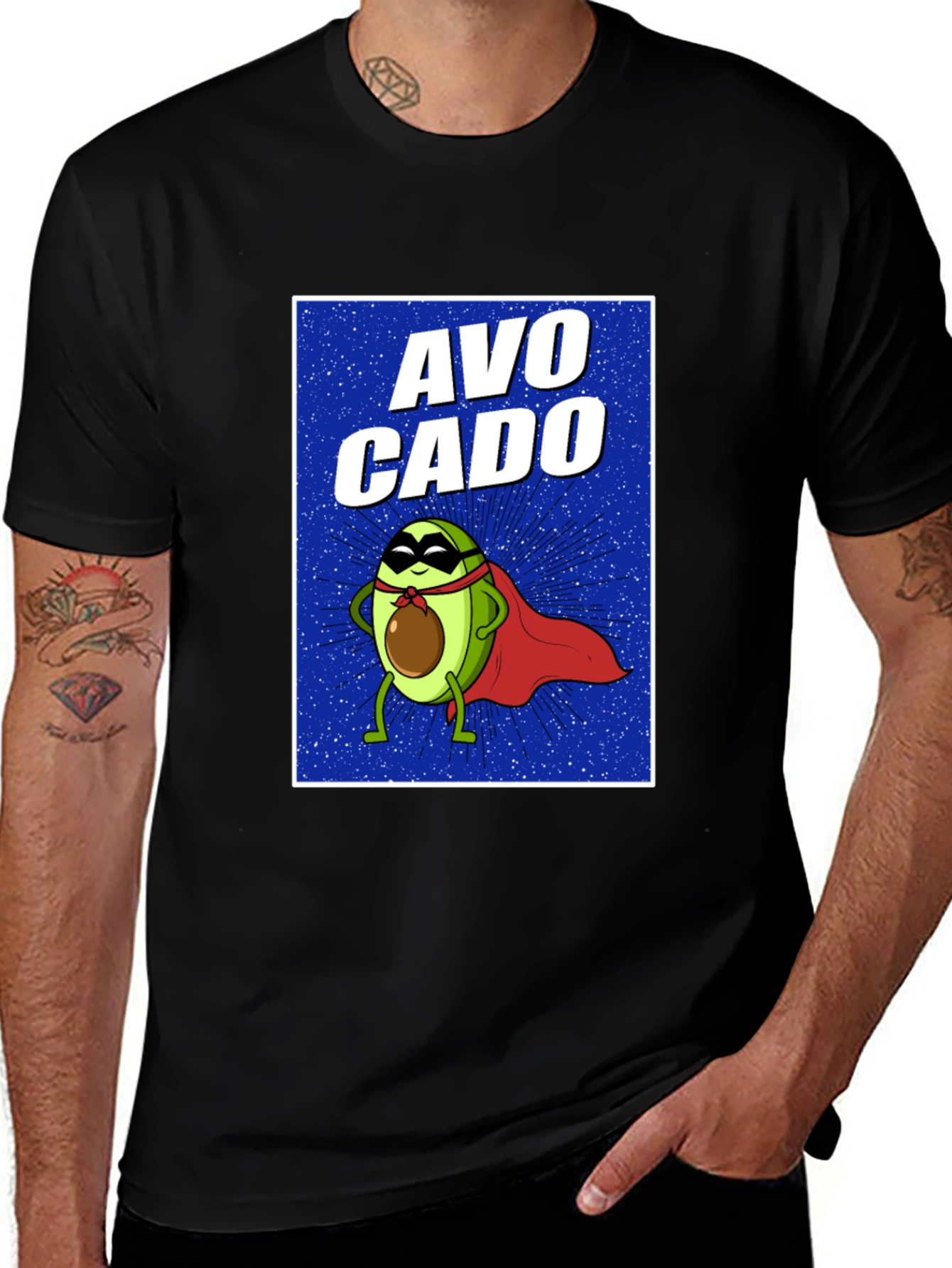 Variant 24 of Avocado Superhero T-Shirt - Funny Avo-Cado Pun Tee