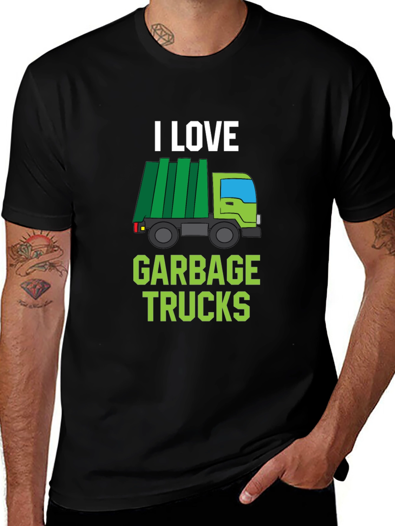 Variant 19 of I Love Garbage Trucks Graphic Tee - Novelty Shirt