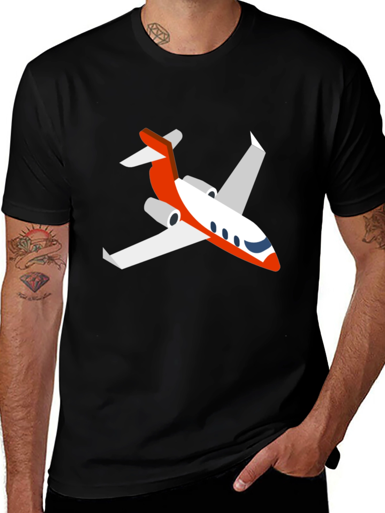 Variant 23 of Jet Graphic Tee - Black Stylish T-Shirt