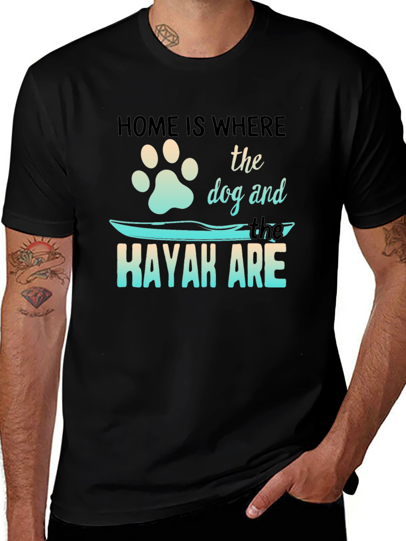 Home is Where the Dog and Kayak Are T-Shirt