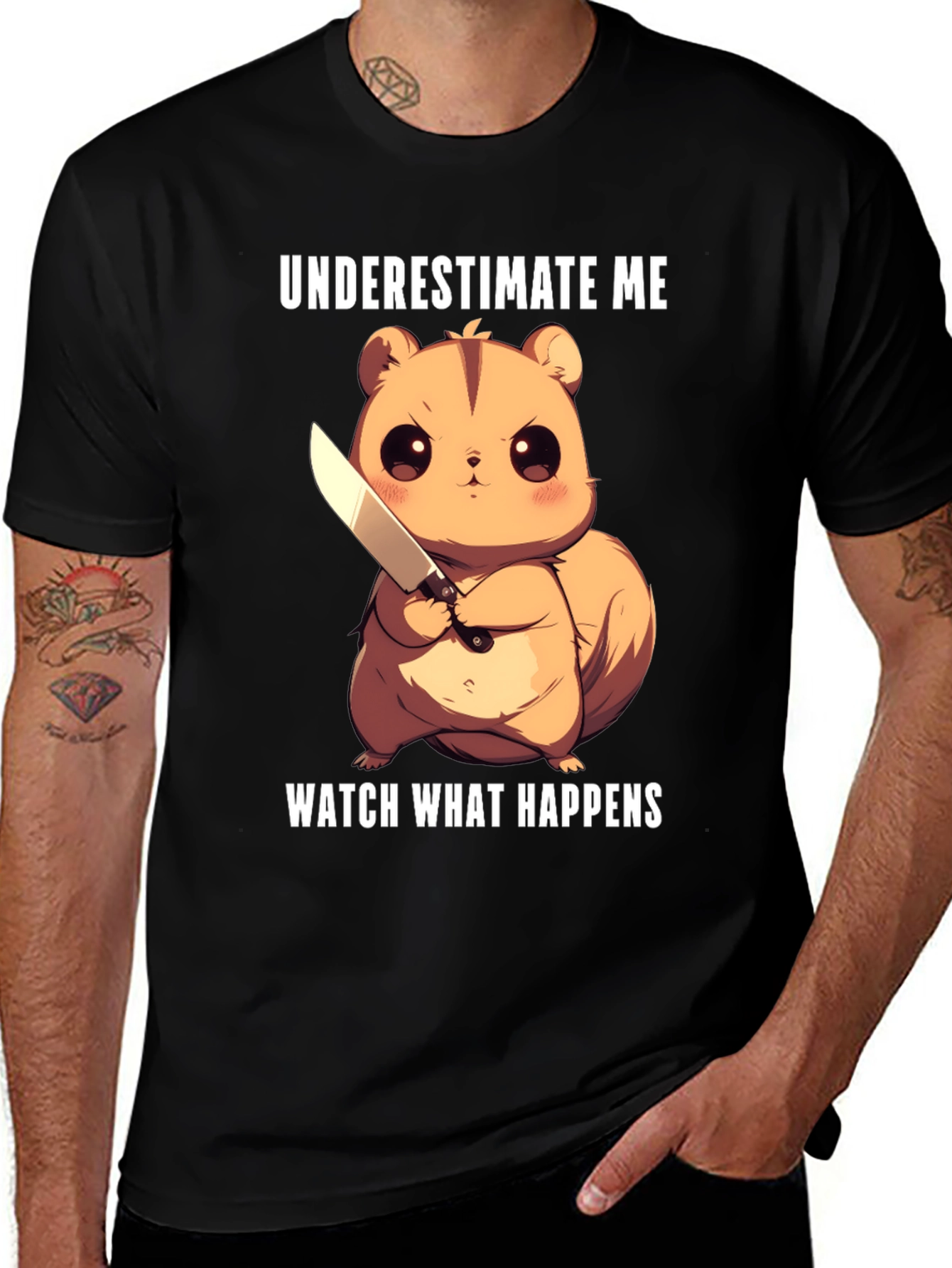 Variant 6 of Underestimate Me Squirrel T-Shirt