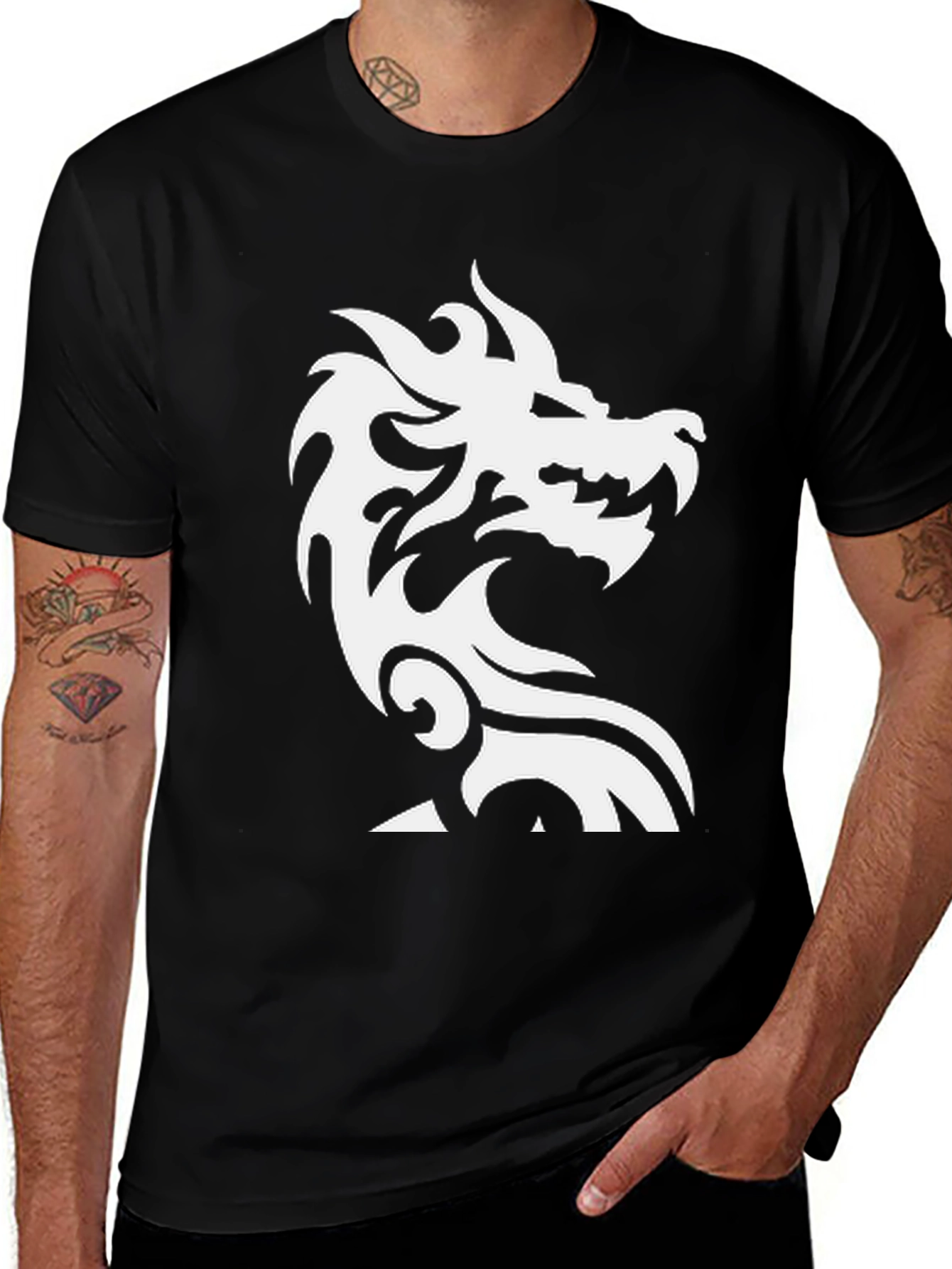Variant 23 of Black Dragon Graphic Tee - Stylish Streetwear