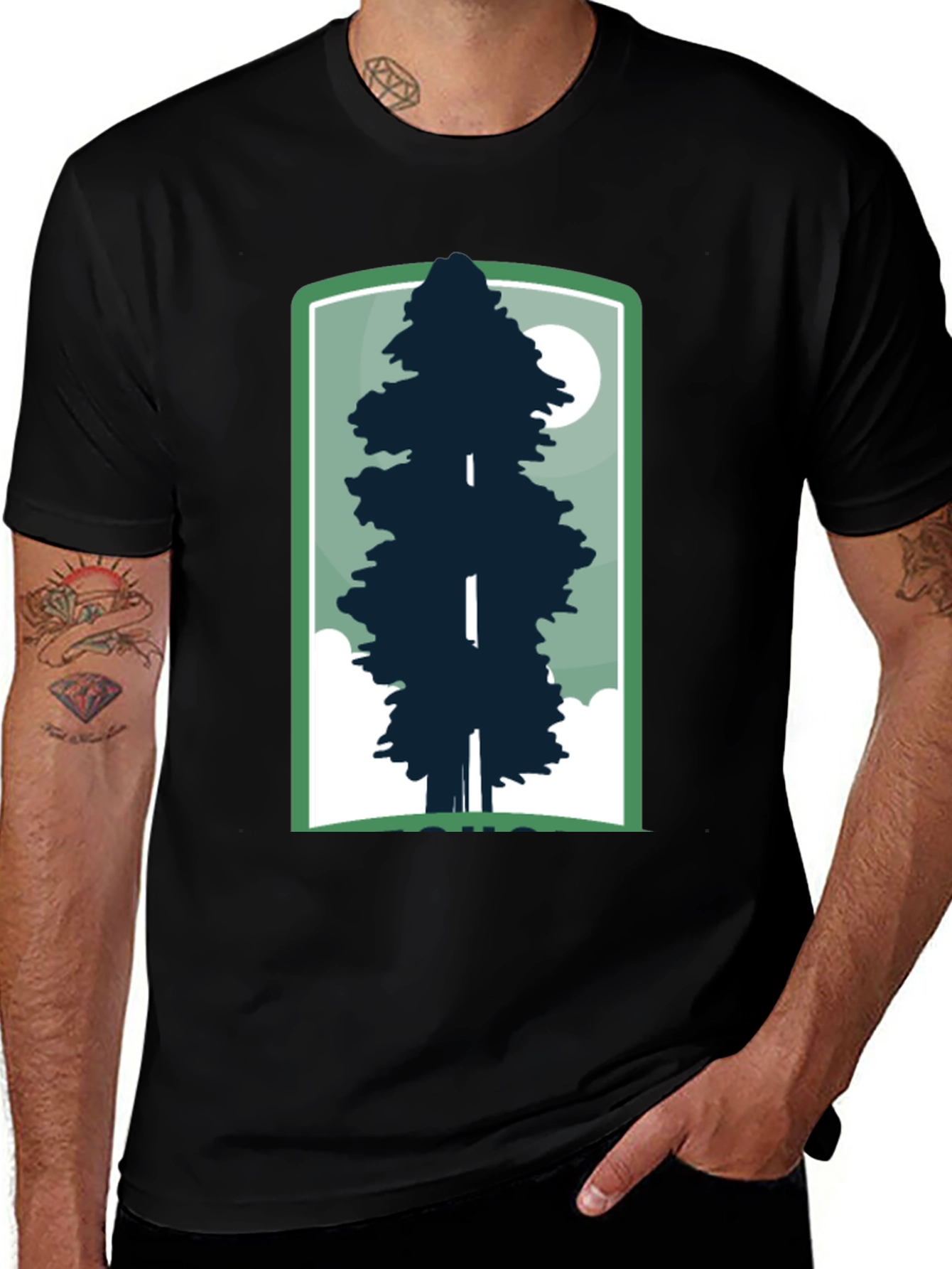 Variant 27 of Mountain Tree Graphic Tee - Nature Lover's Shirt