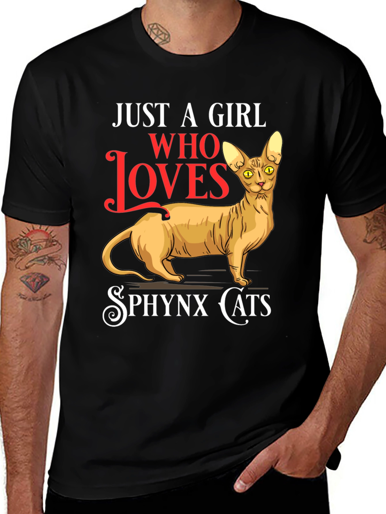 Variant 20 of Sphynx Cat Lover Graphic T-Shirt