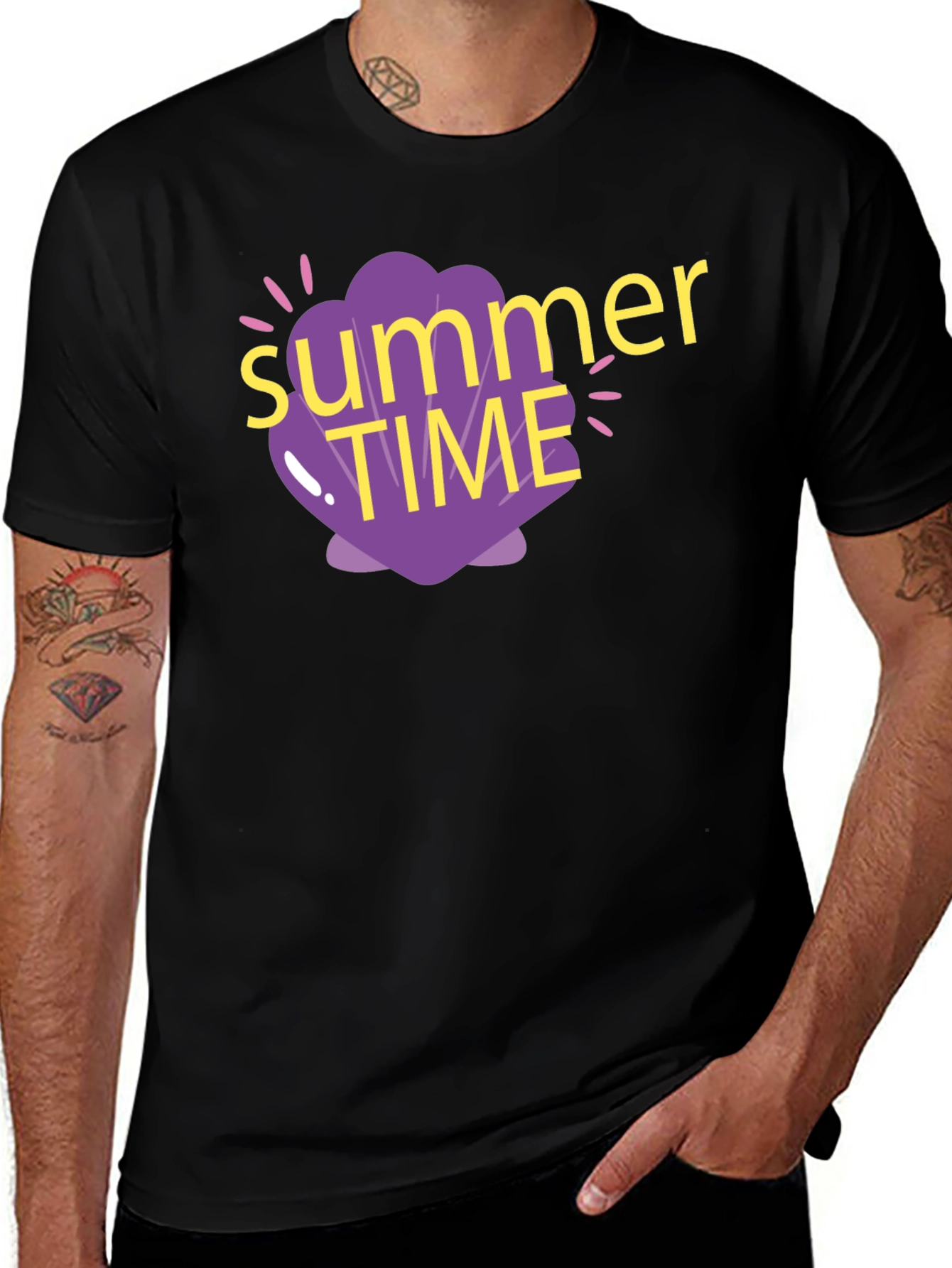 Variant 14 of Summer Time Graphic Tee - Black T-Shirt