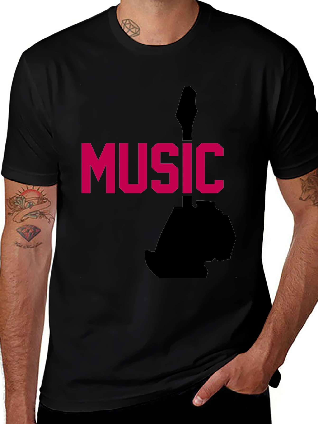 Variant 19 of Music Graphic Tee - Black