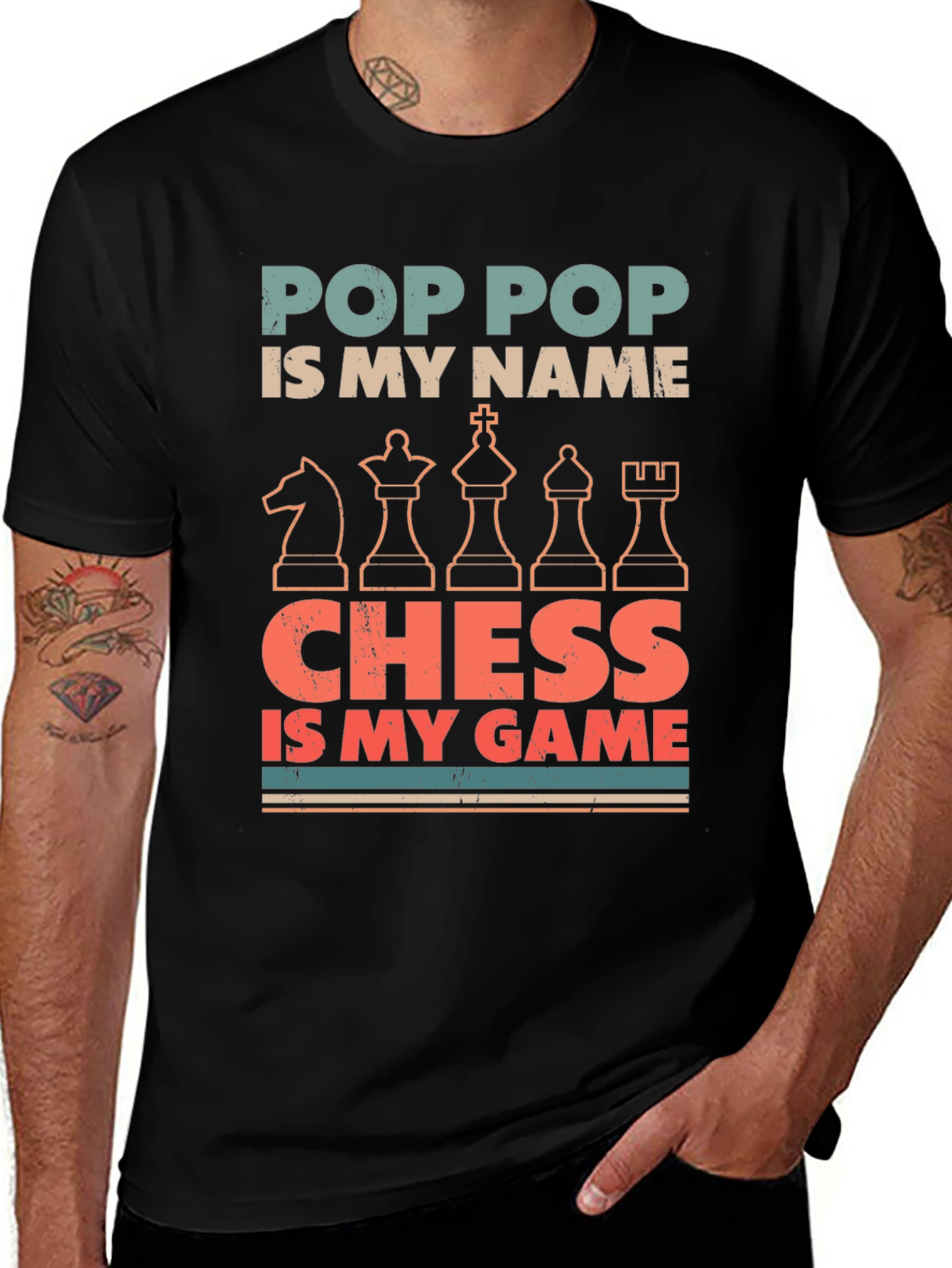 Variant 26 of Pop Pop Chess Game T-Shirt